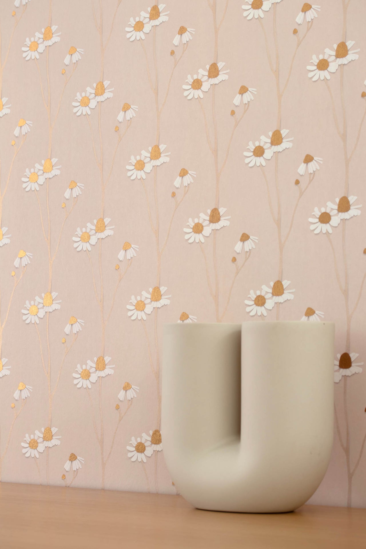 Studio Ditte Kamille Poederroze &Goud Behang