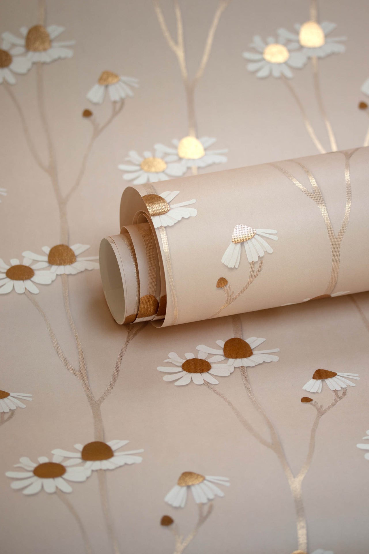 Studio Ditte Kamille Poederroze &Goud Behang