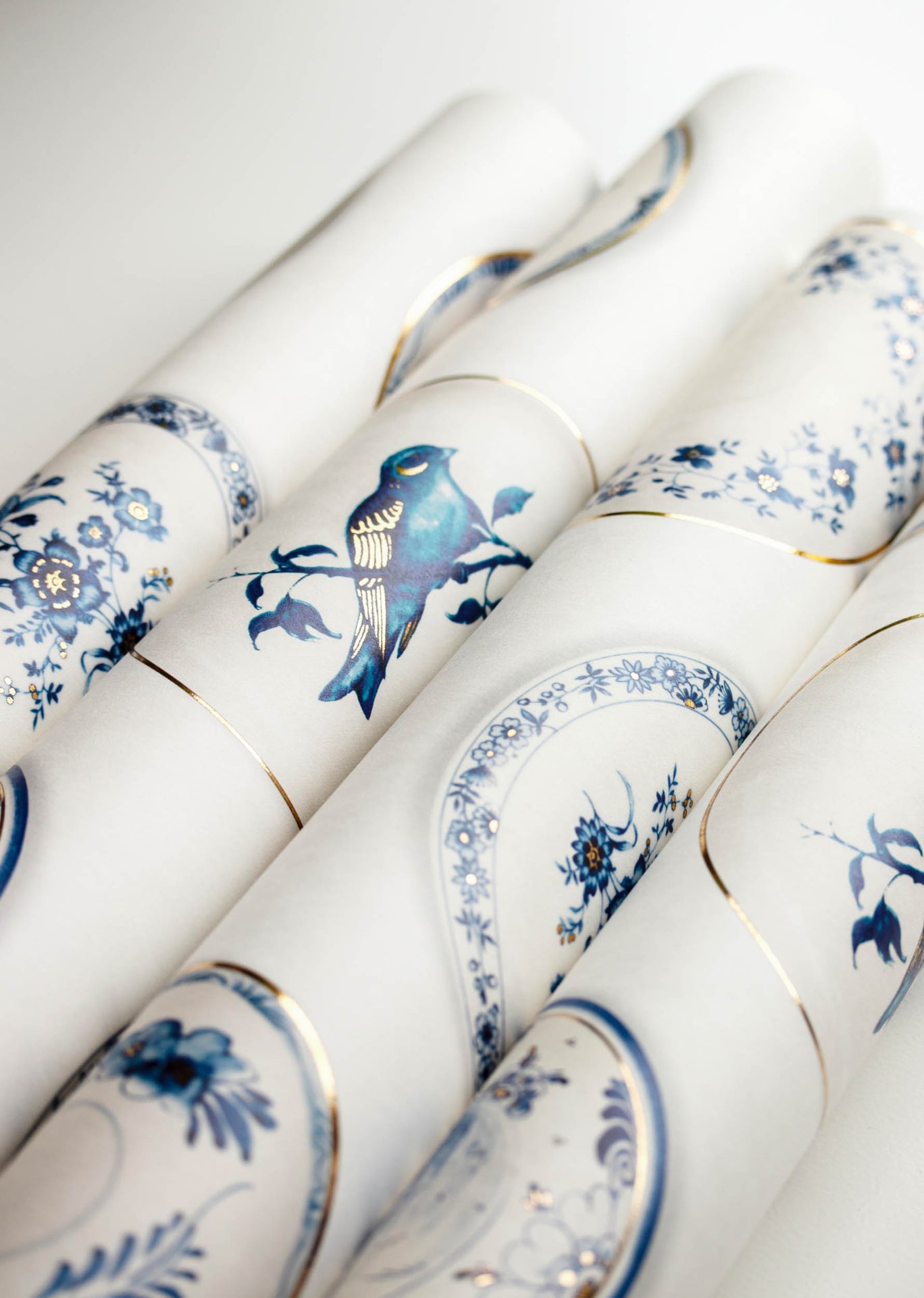 Studio Ditte Porselein Blauw & Goud (Versie 2024) Behang