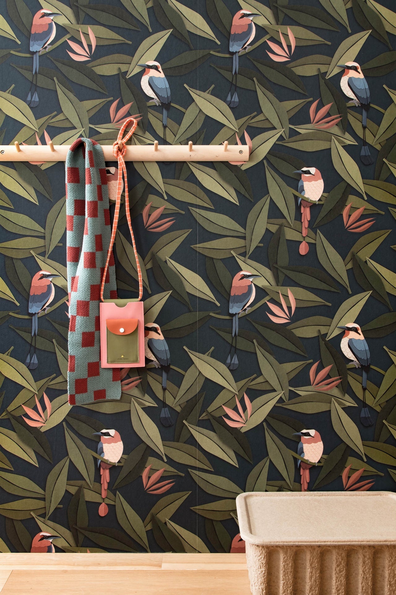 Studio Ditte Vogel Blauw Behang