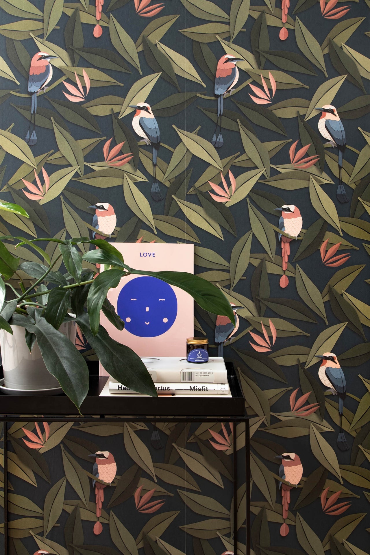 Studio Ditte Vogel Blauw Behang