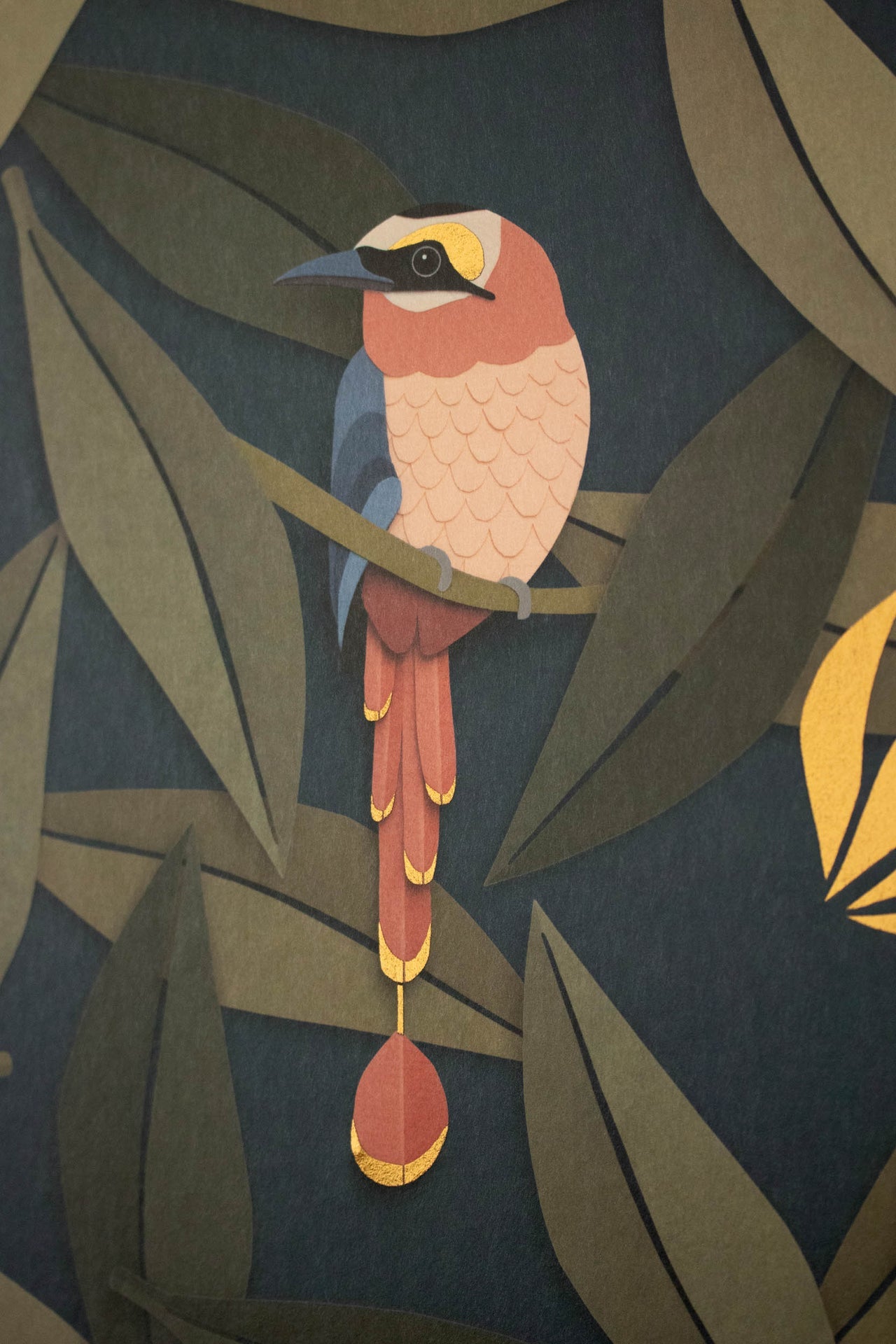 Studio Ditte Vogel Blauw & Goud Behang