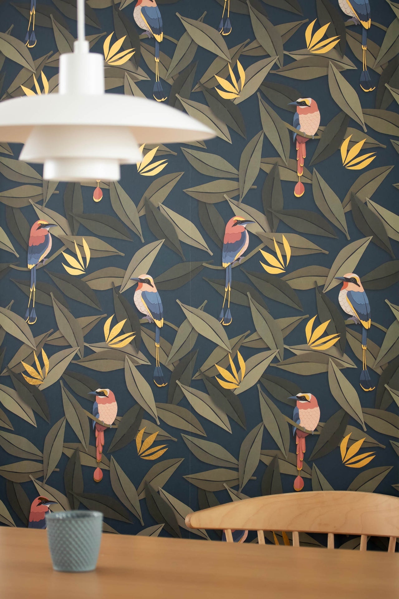 Studio Ditte Vogel Blauw & Goud Behang