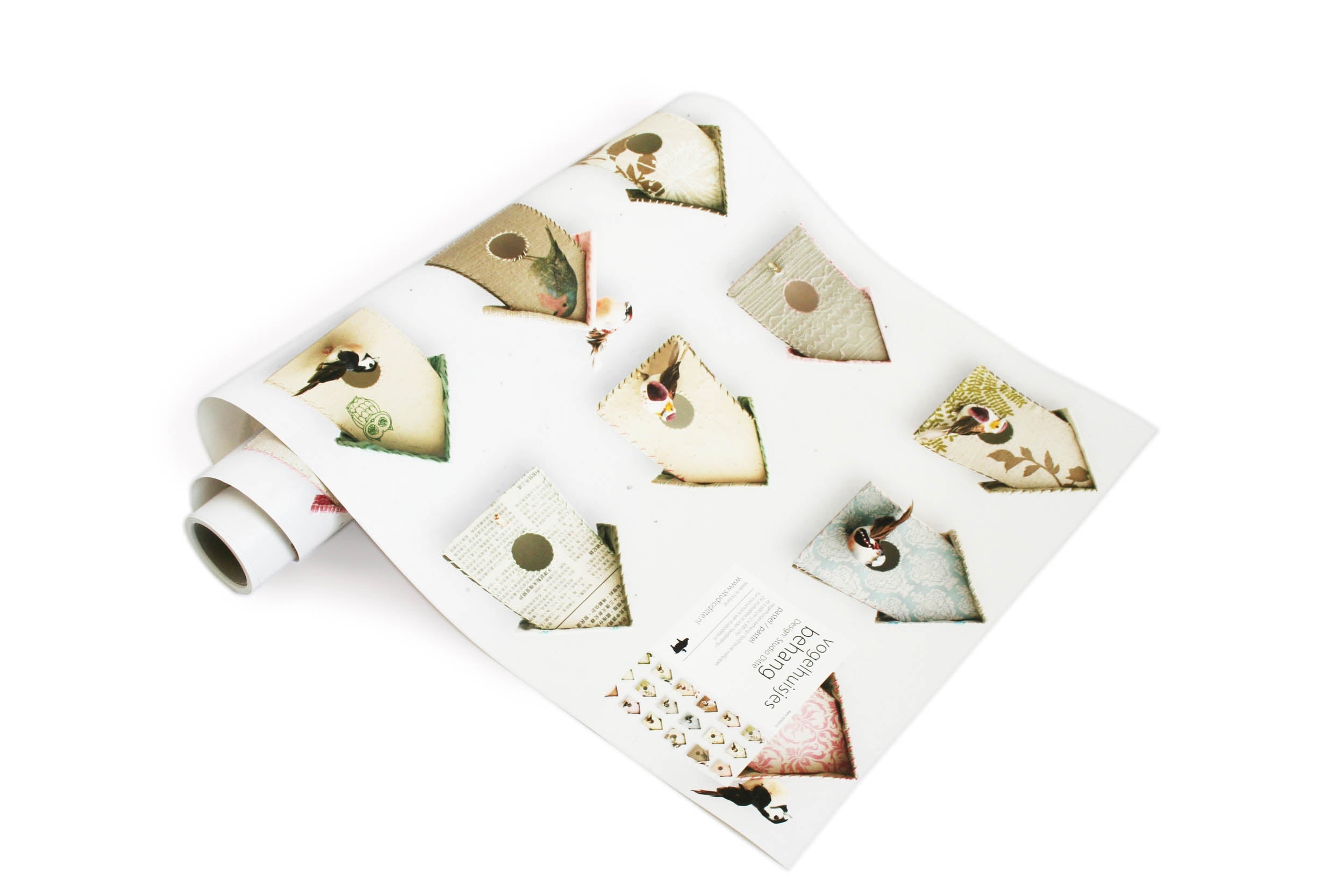 Studio Ditte Vogelhuisjes Pastel Behang