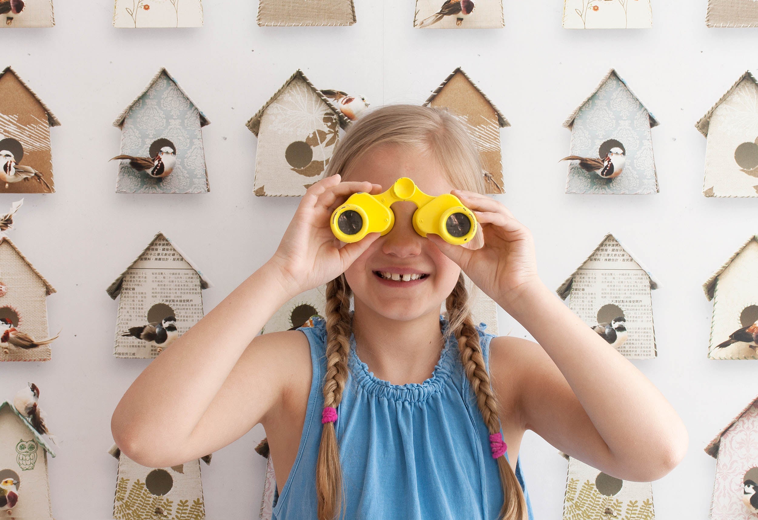 Studio Ditte Vogelhuisjes Pastel Behang