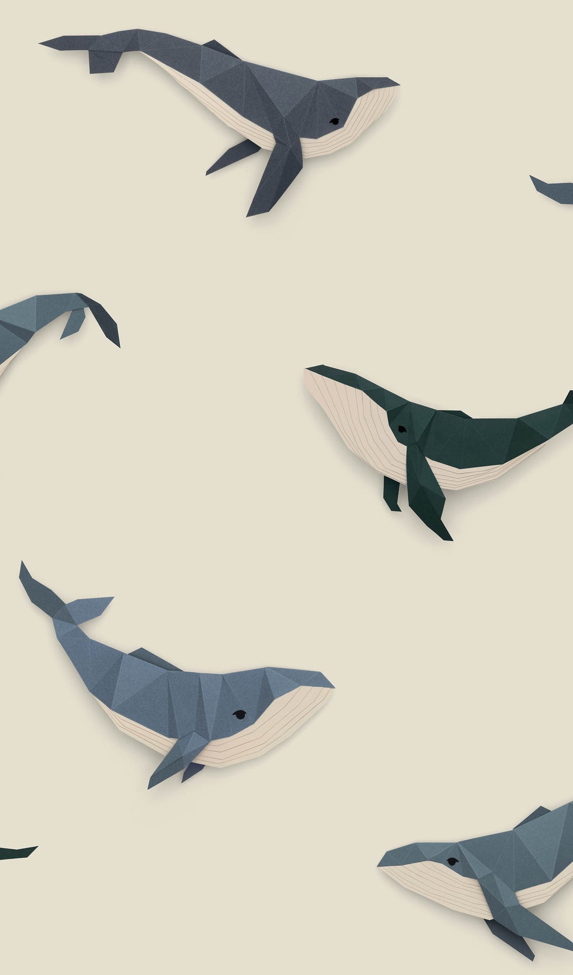 Studio Ditte Walvis Crème Behang