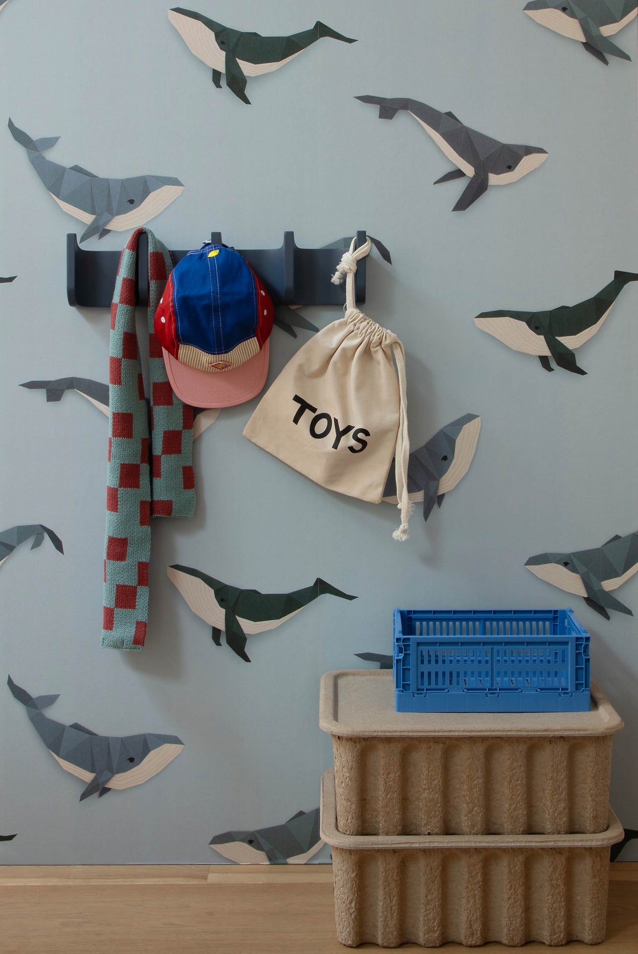 Studio Ditte Walvis Lichtblauw Behang