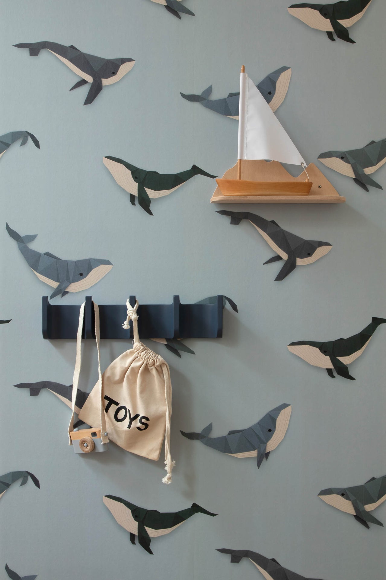 Studio Ditte Walvis Lichtblauw Behang