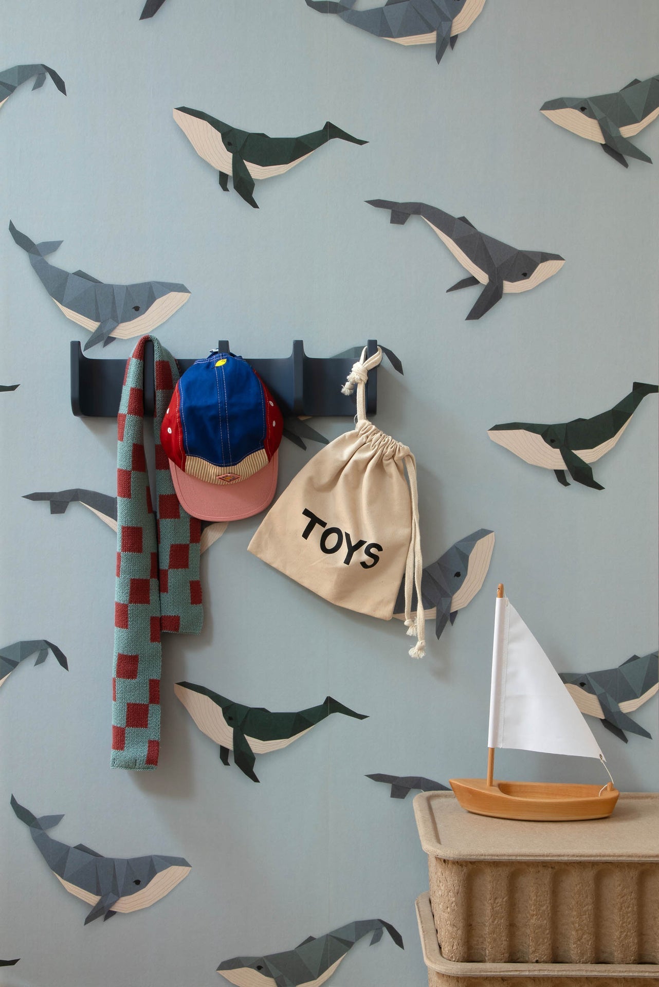 Studio Ditte Walvis Lichtblauw Behang