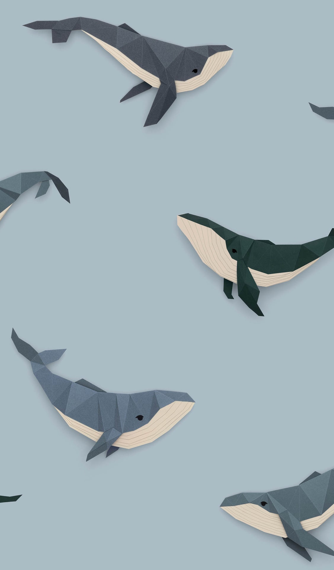 Studio Ditte Walvis Lichtblauw Behang