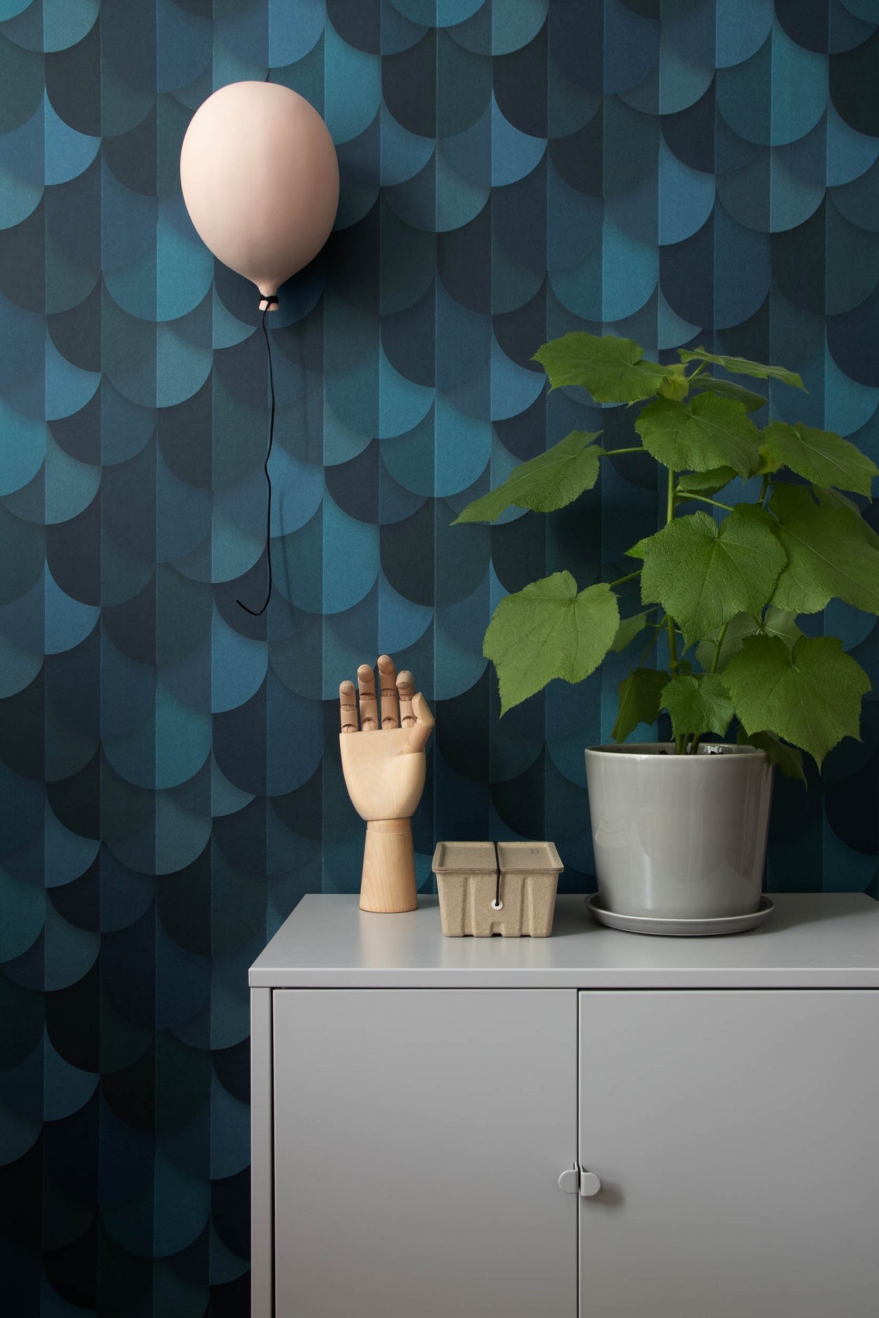 Studio Ditte Waterval Blauw Behang