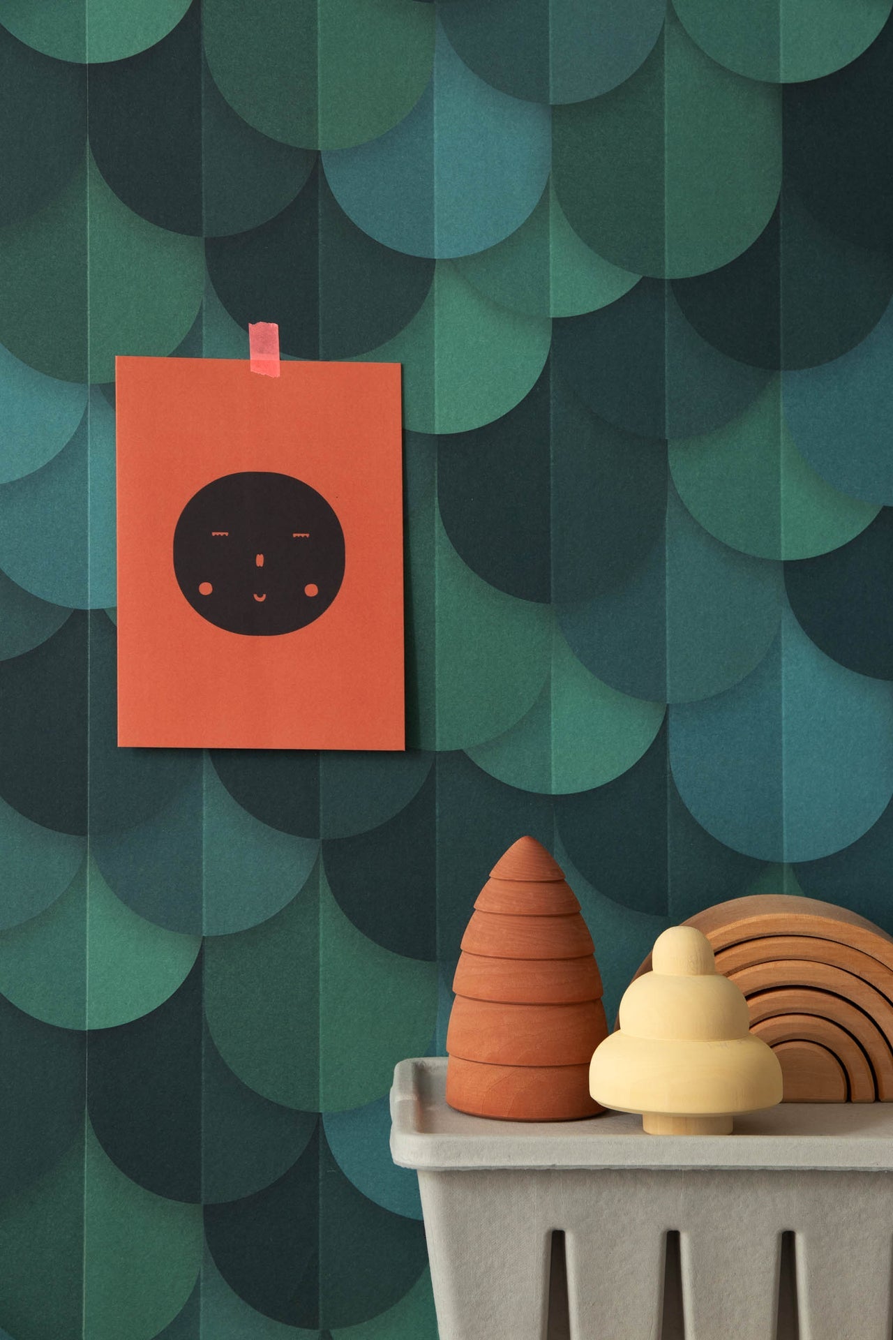 Studio Ditte Waterval Groen Behang