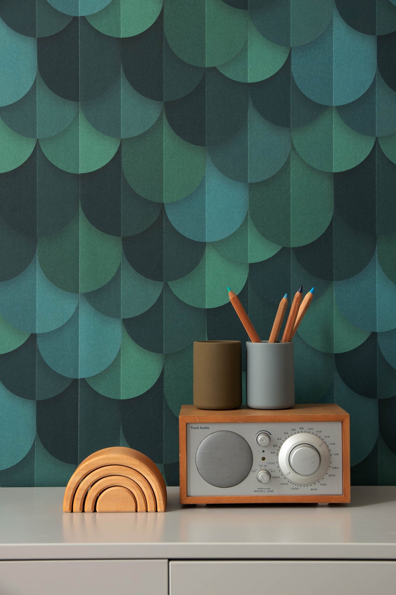 Studio Ditte Waterval Groen Behang