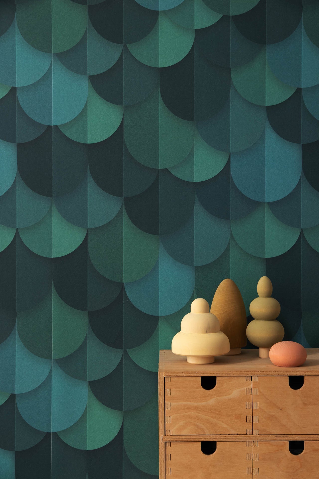 Studio Ditte Waterval Groen Behang