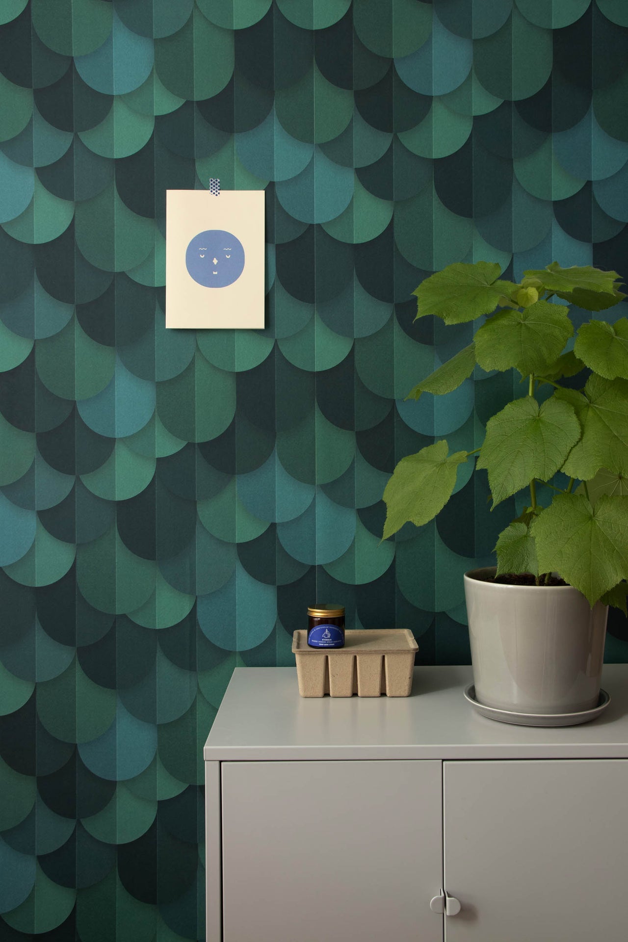 Studio Ditte Waterval Groen Behang