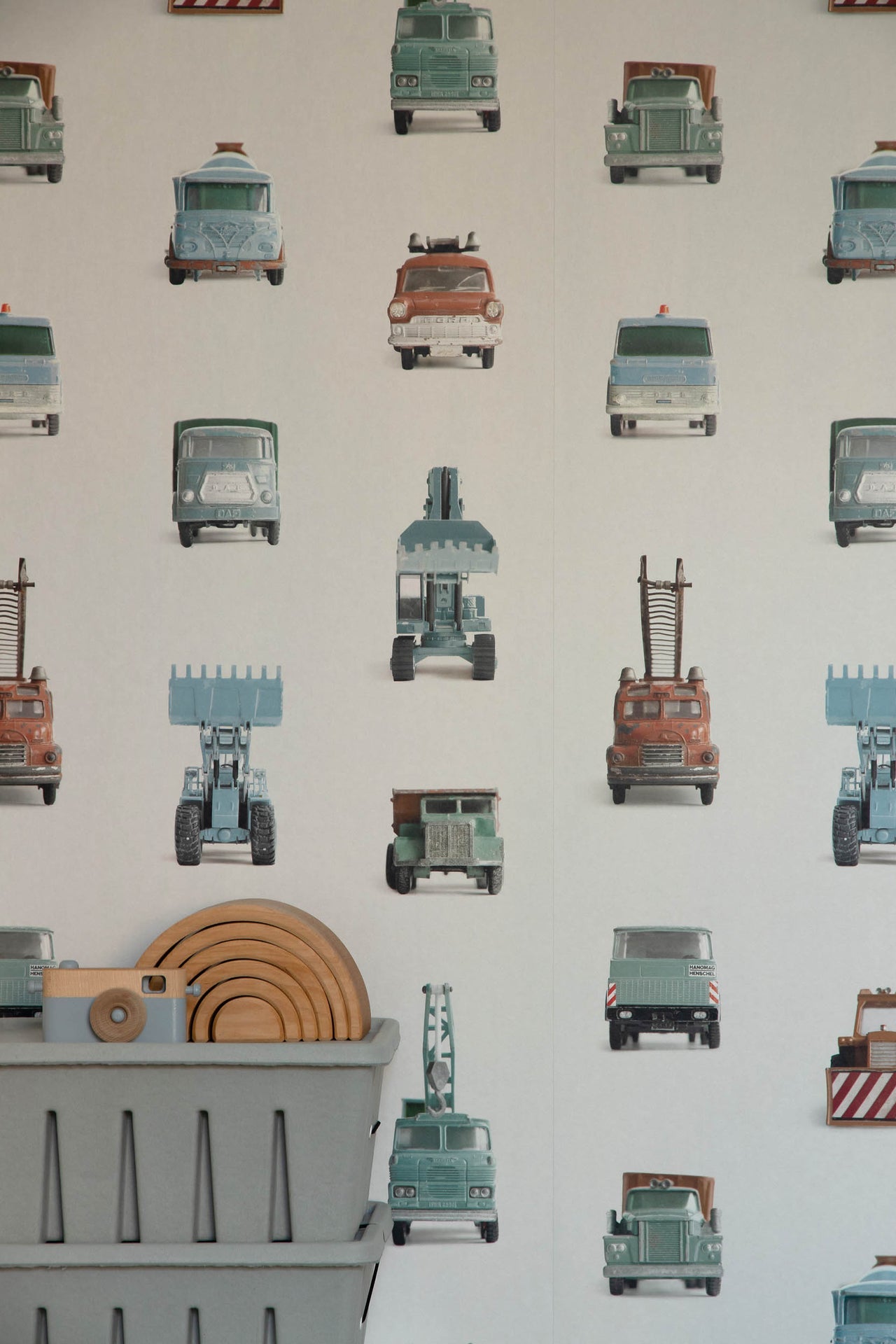 Studio Ditte Werkauto Lichtgrijs Behang