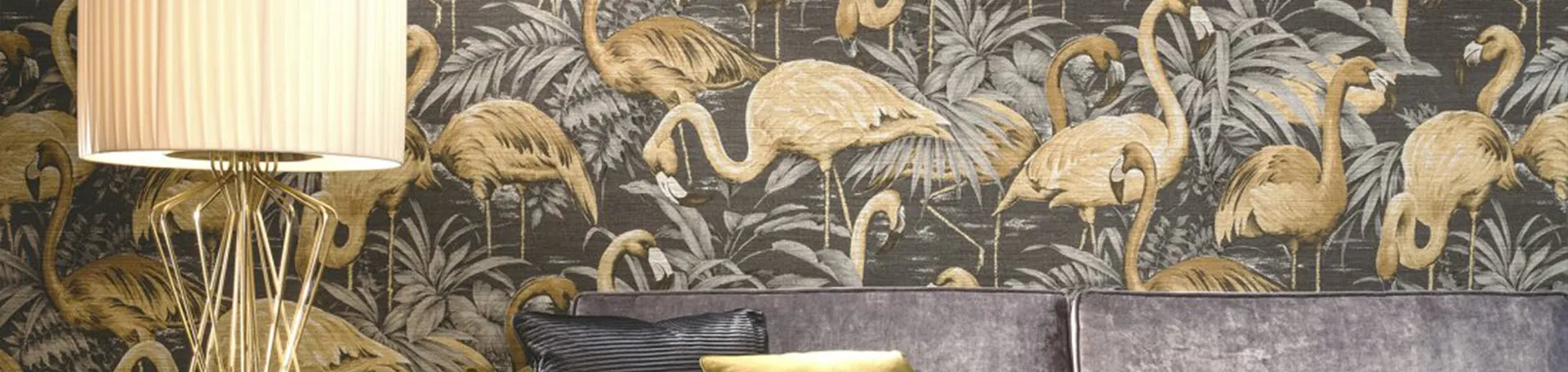 Flamingo behang