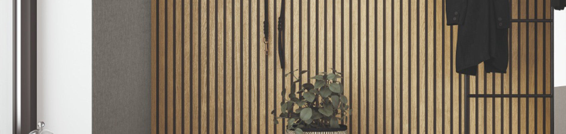 Houten latjes behang