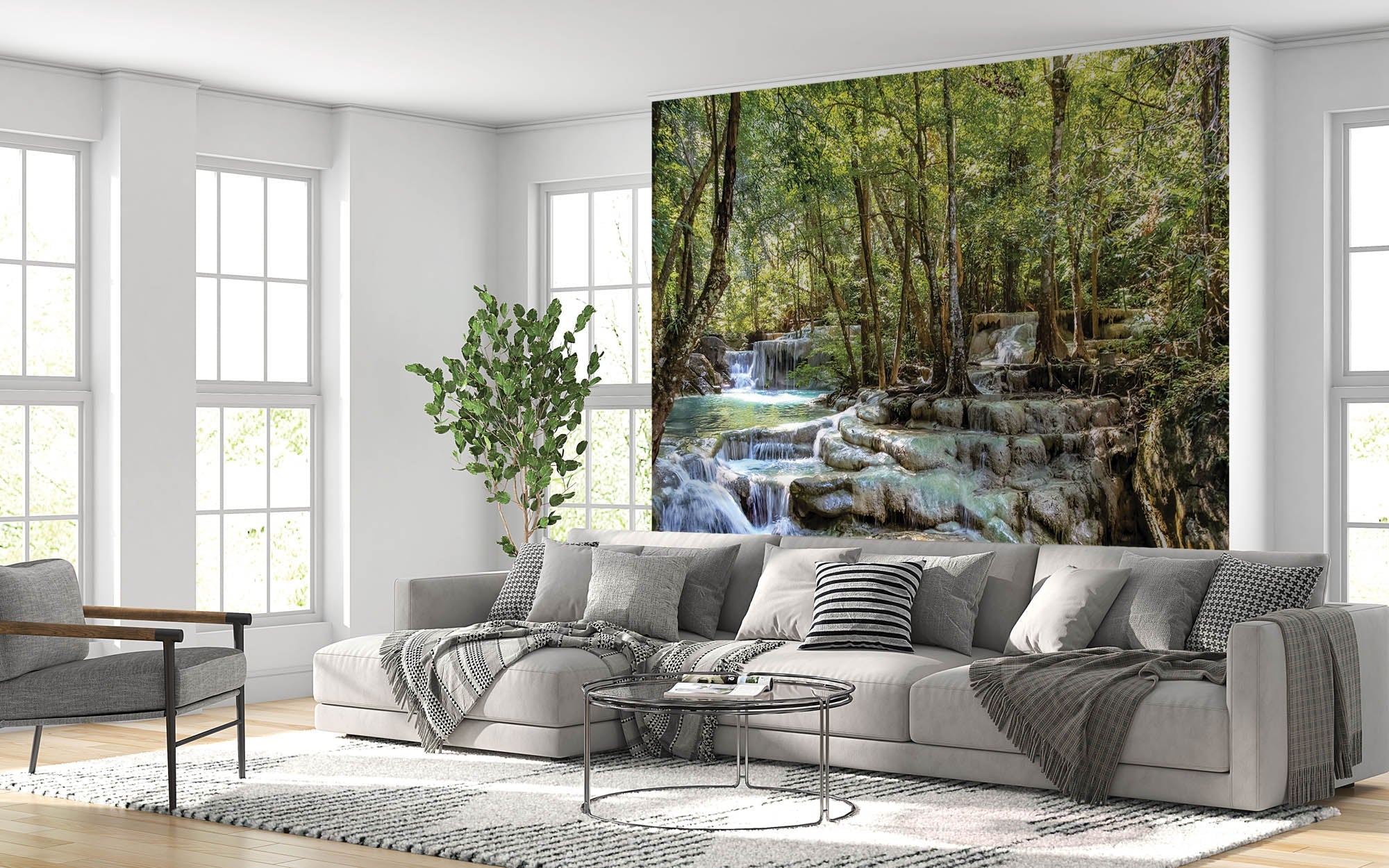 Cascade à travers la forêt - LW00288