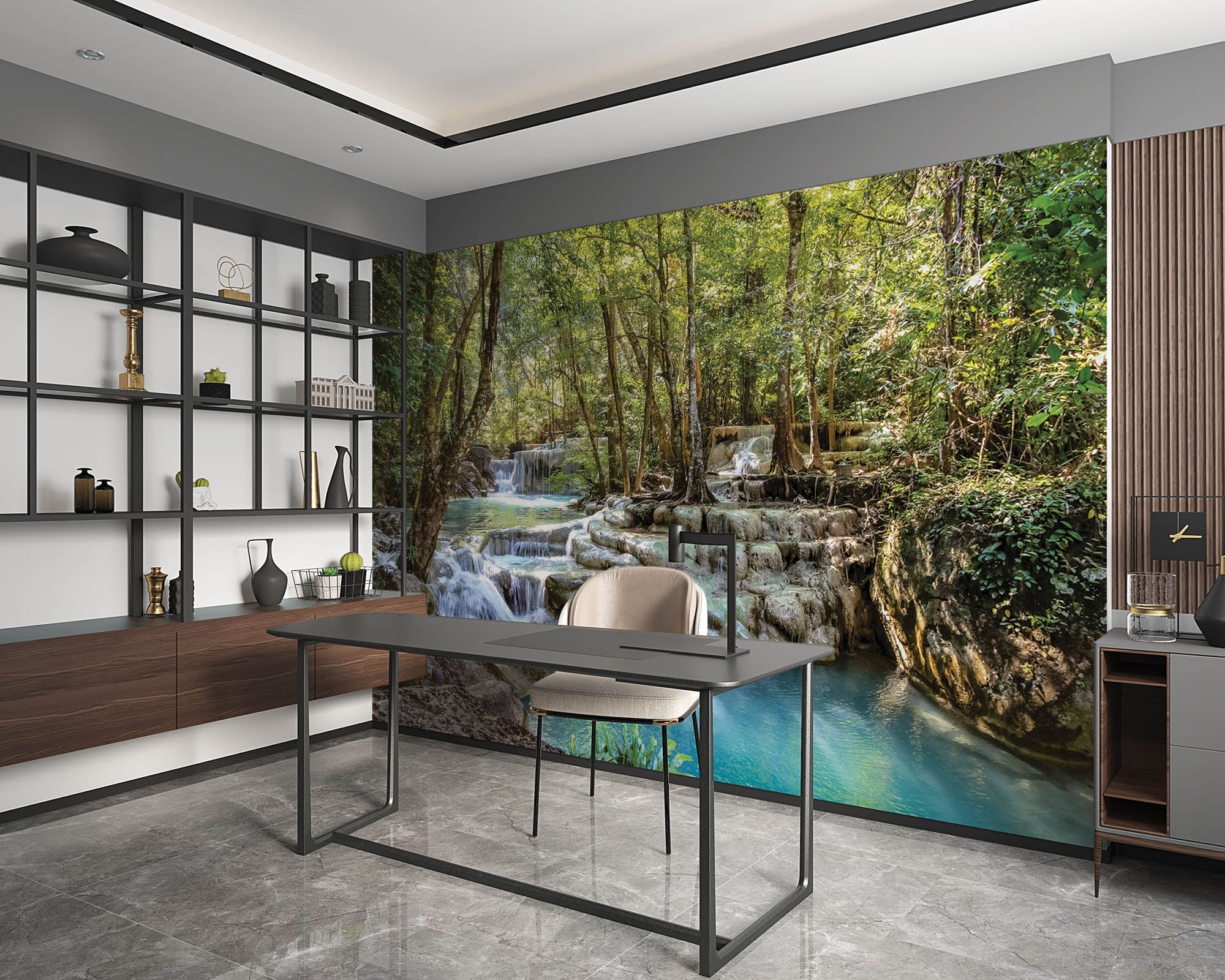 Cascade à travers la forêt - LW00288