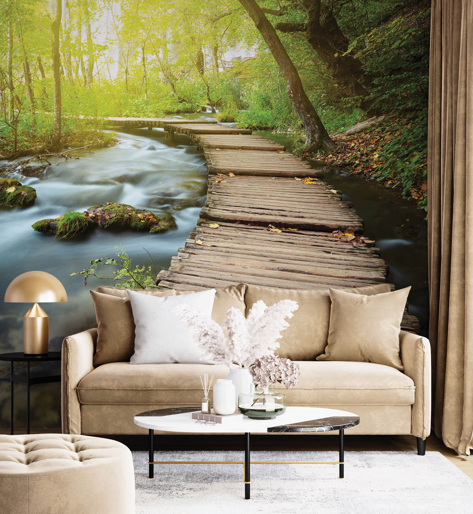 Houten weg door bos - LW00251