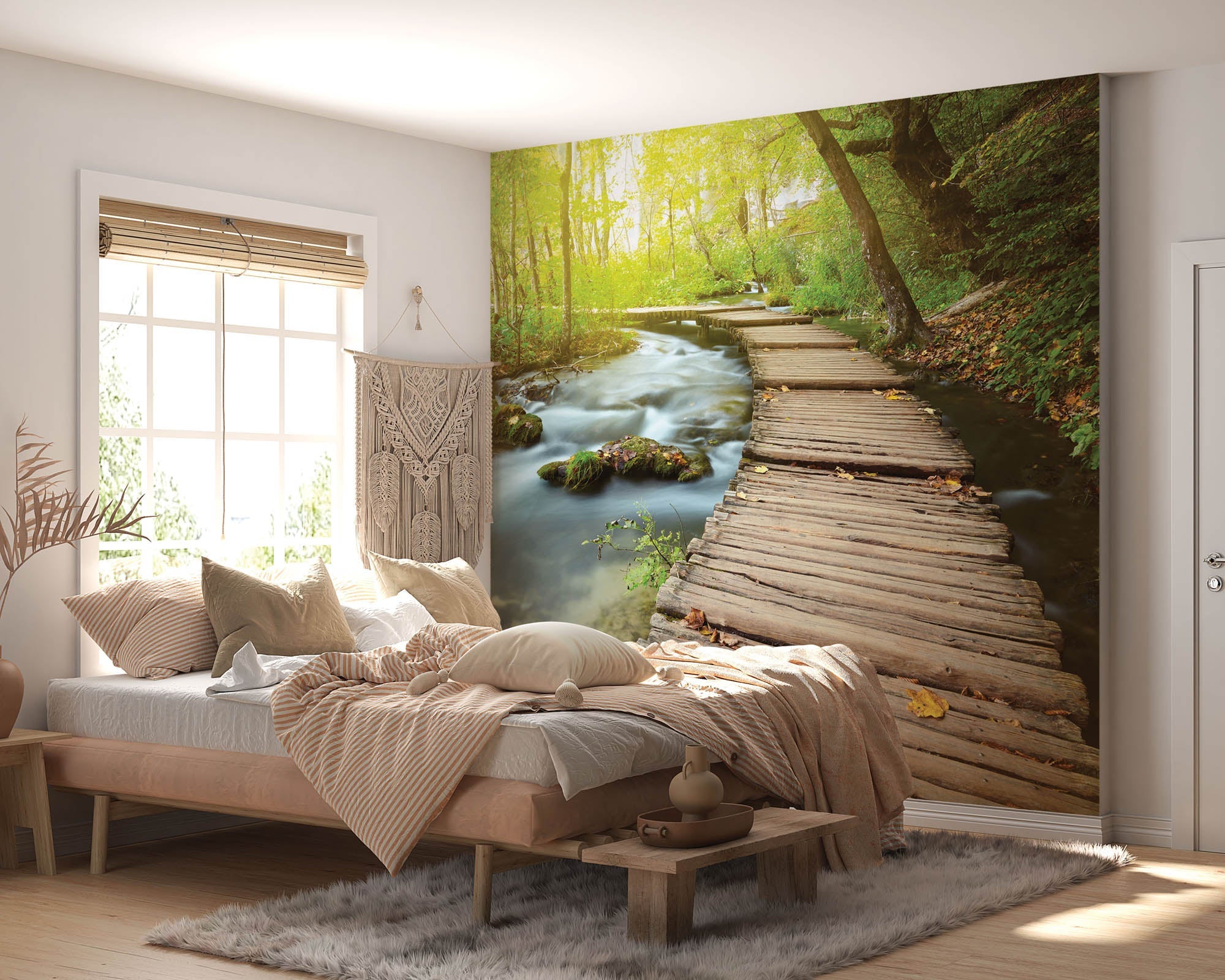 Houten weg door bos - LW00251