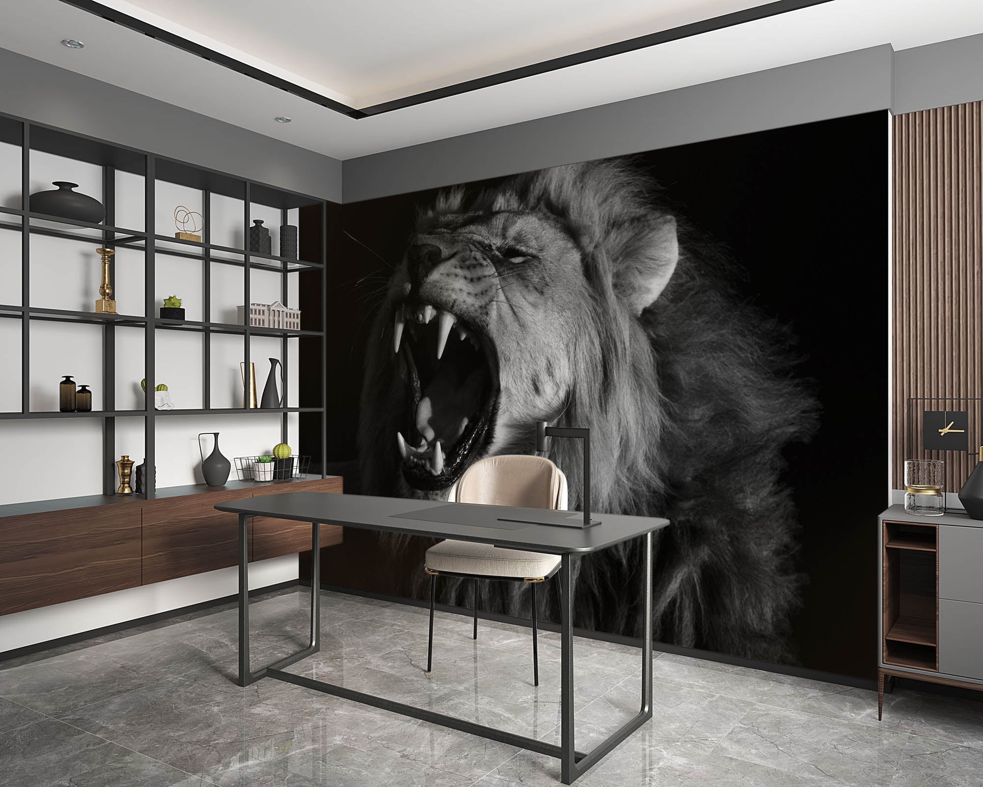 brullende leeuwenkop - LW00199