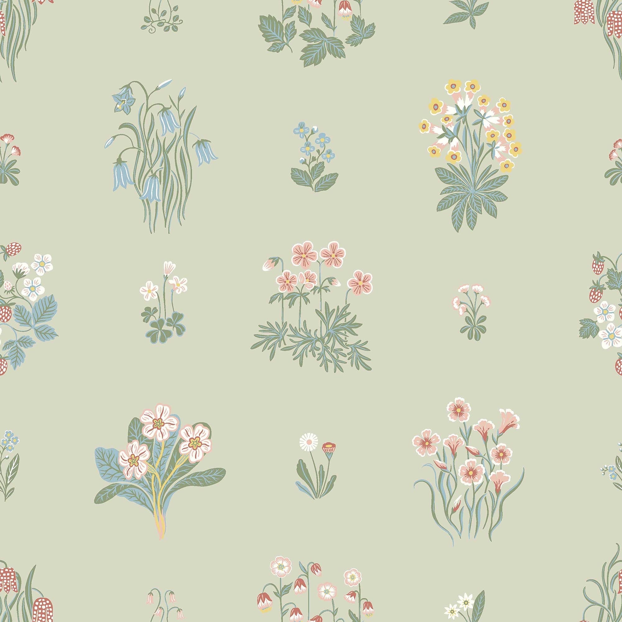 Boråstapeter Österlen Ängsflora 6950