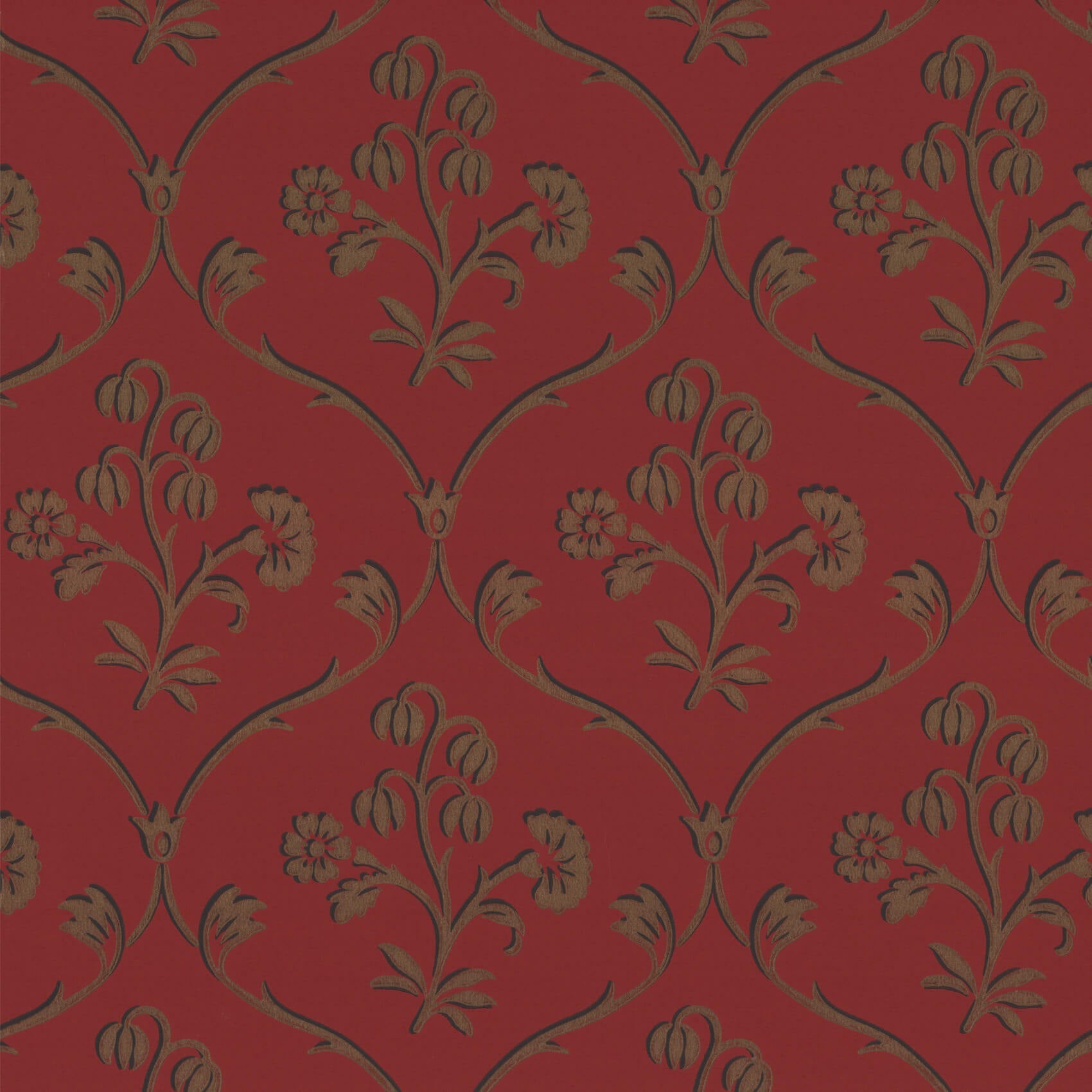 Little Green London Wallpapers Cranford Cherry Gold