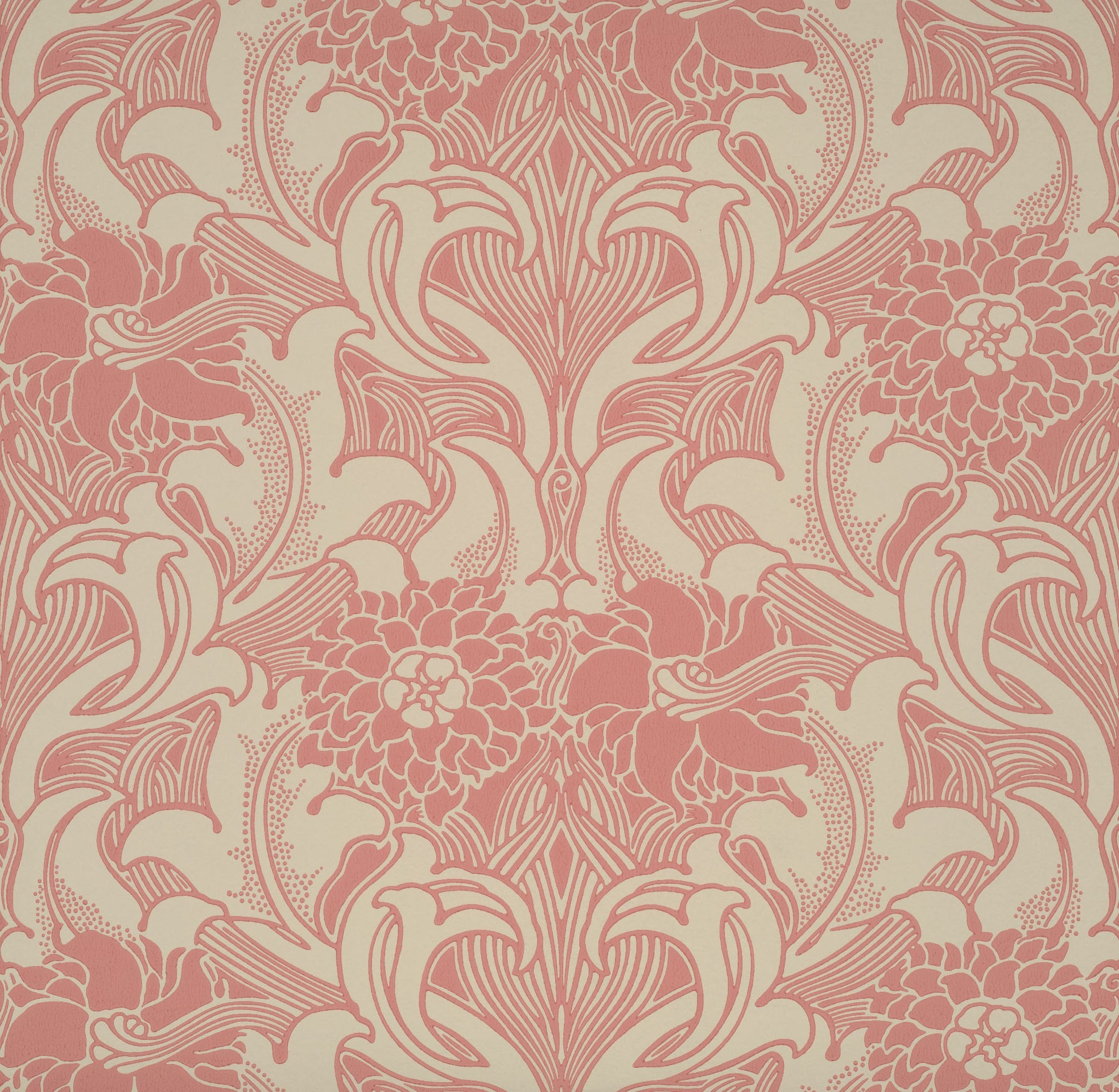 Little Green National Trust III Dahlia Scroll Carmine