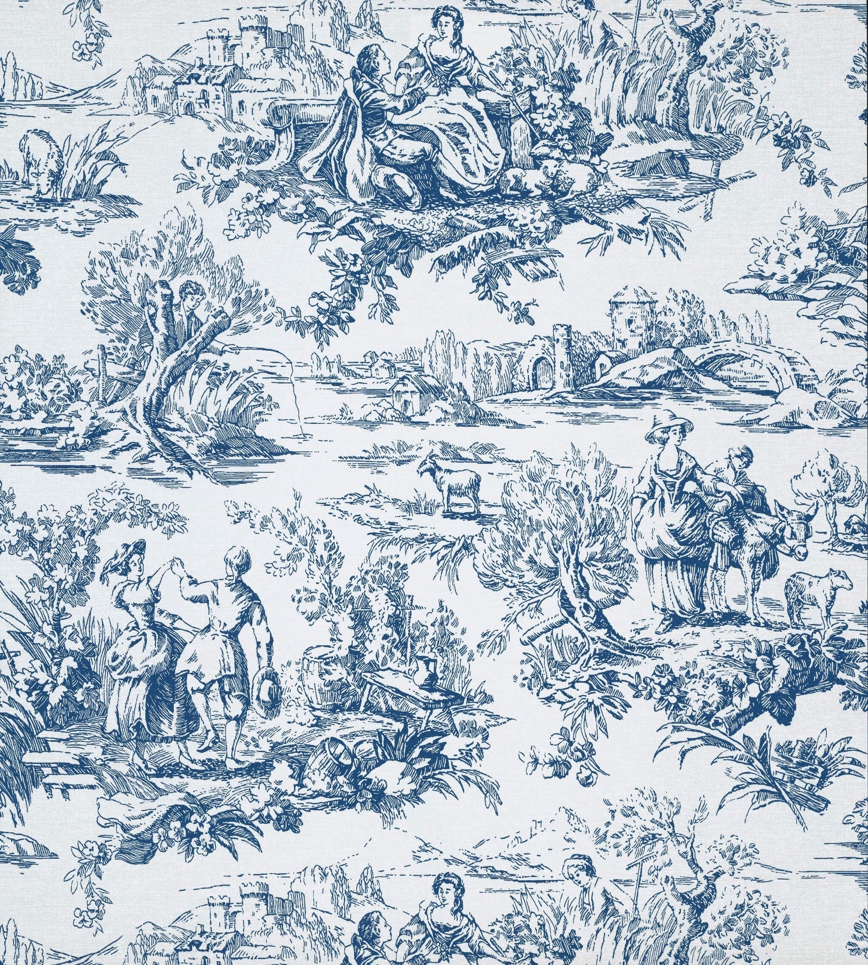 Little Green National Trust III Lovers' Toile Mazarine