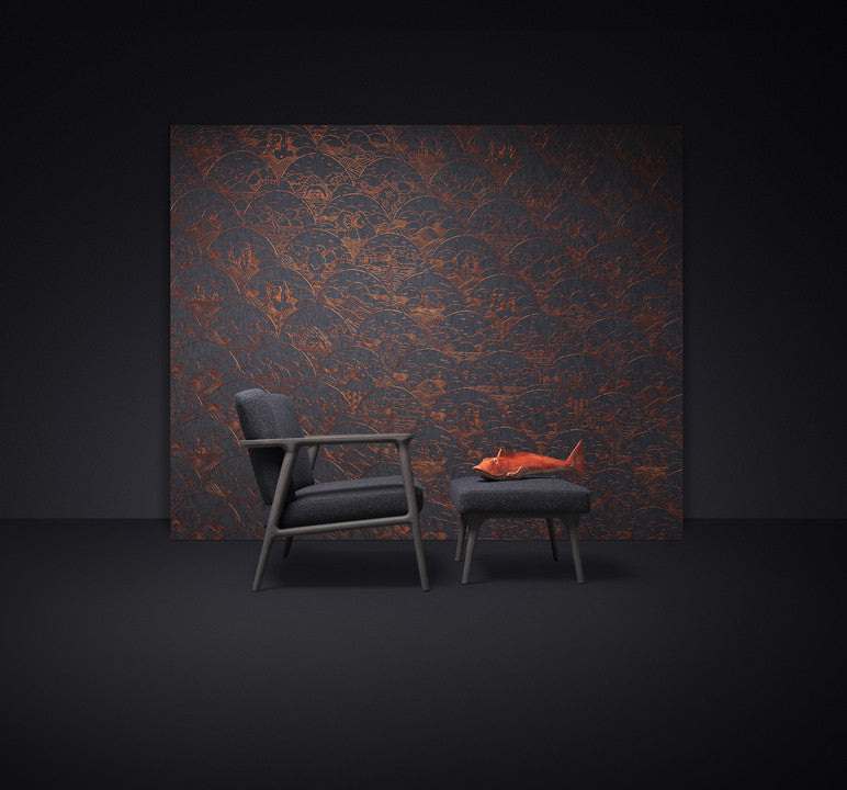 Arte Moooi Wallcoverings Tokyo Blue Indigo Macaque MO3000