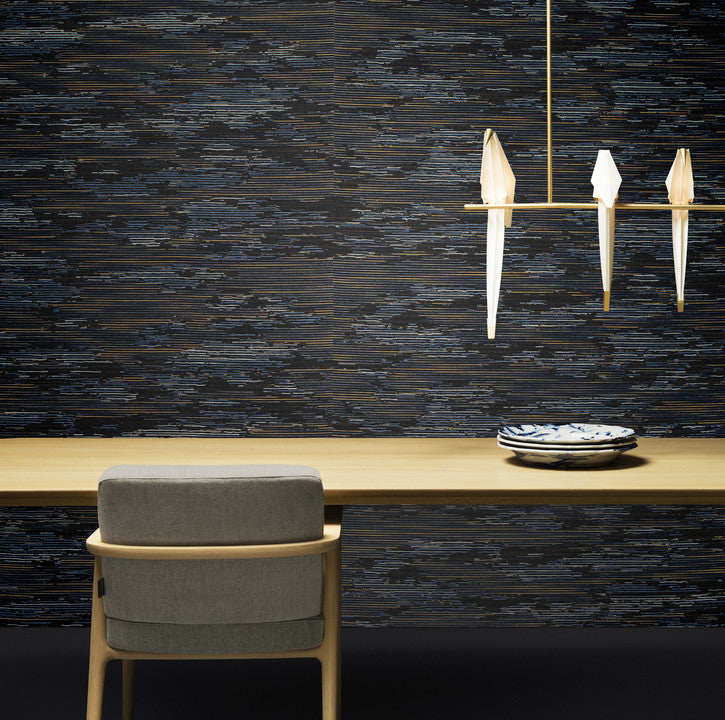 Arte Moooi Wallcoverings Tokyo Blue Tie-Tami MO3022