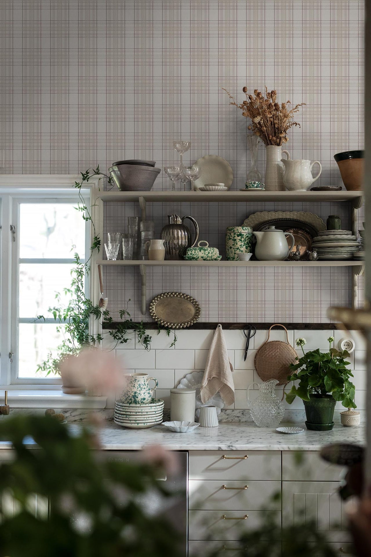 Boråstapeter Cottage garden Tailor´s Tweed 3578 Behang