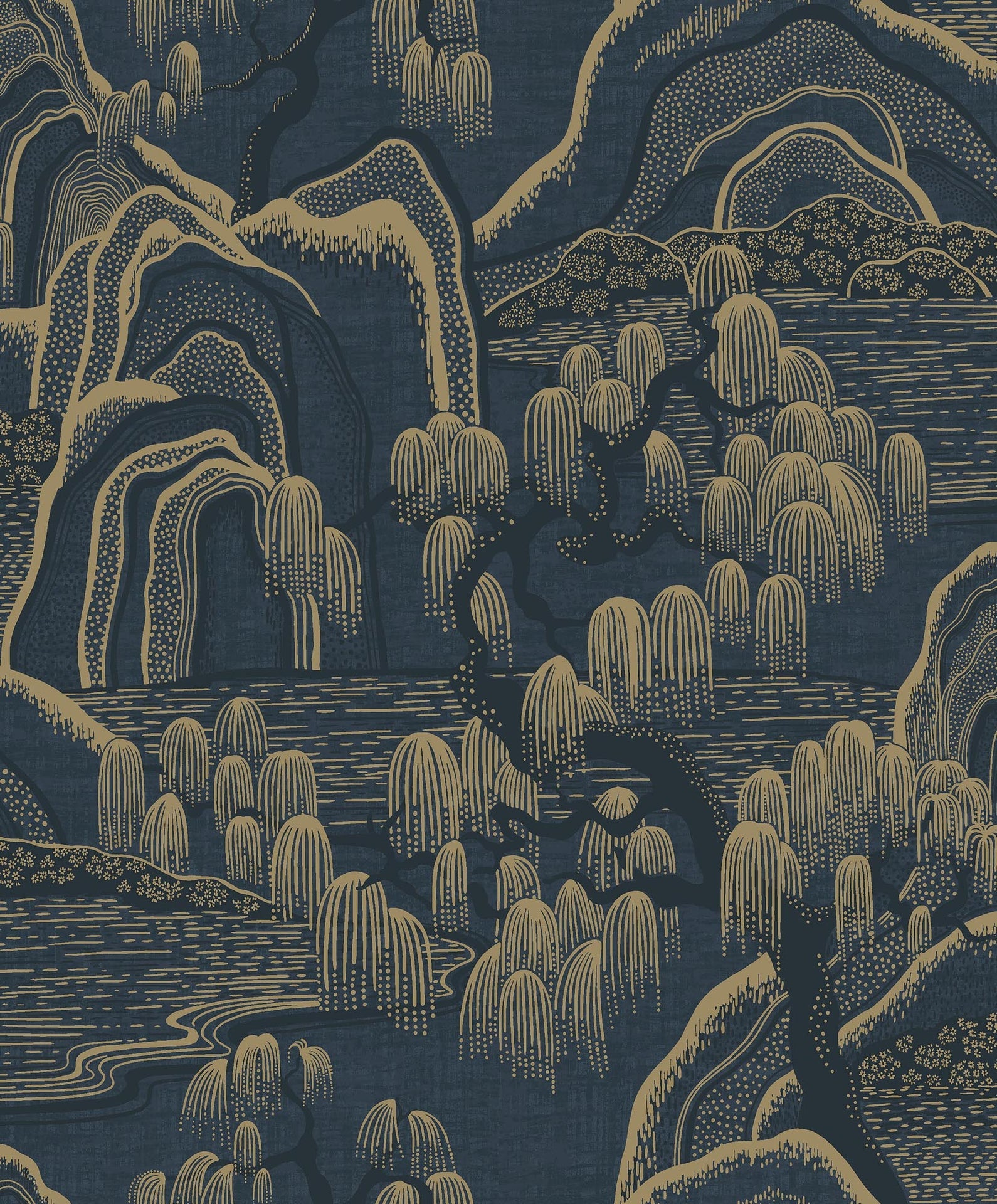 Boråstapeter Eastern Simplicity Indigo Garden 3132 Behang