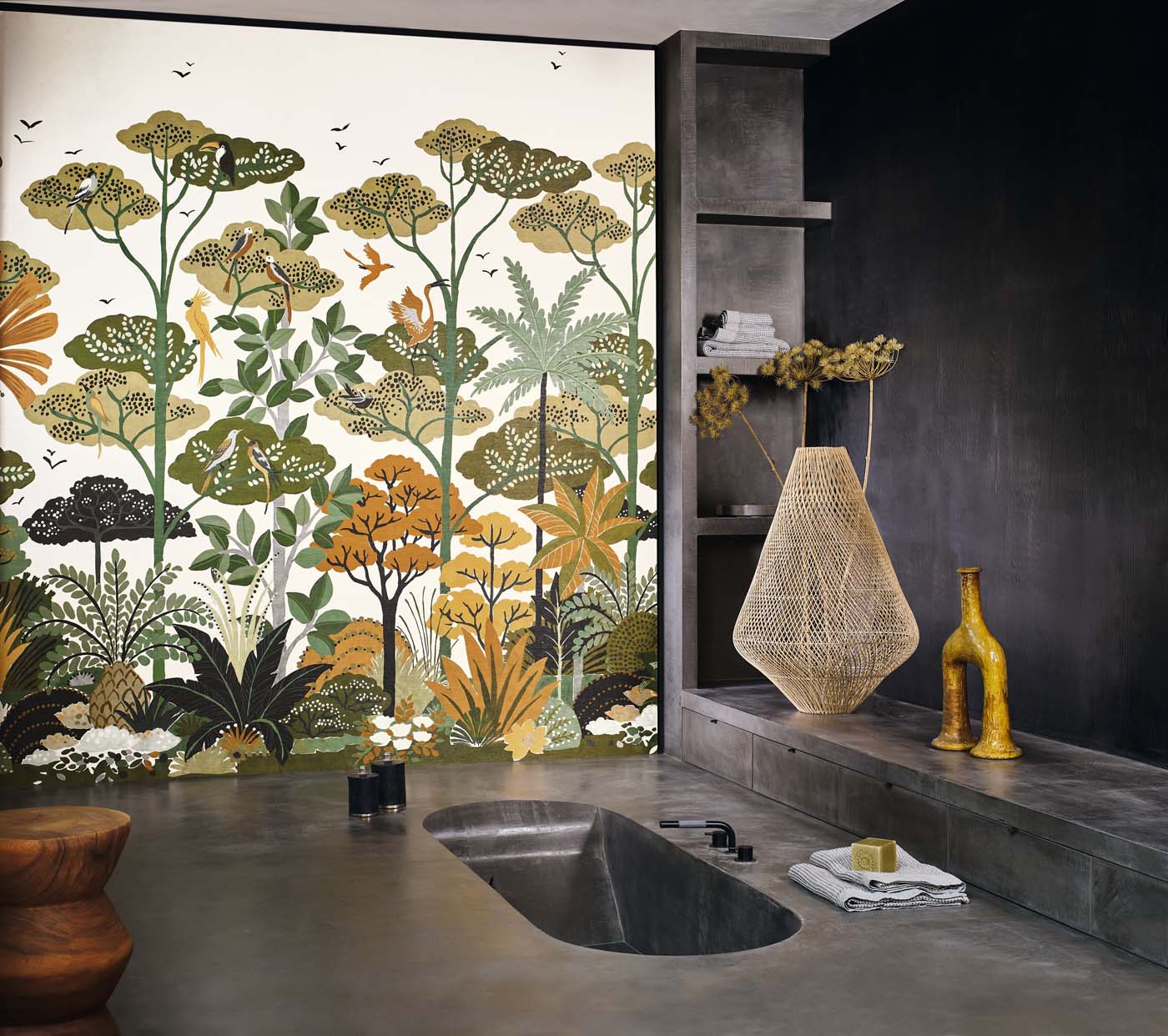 Casamance Golfe Du Bengale Kandy - 75983262 Behang