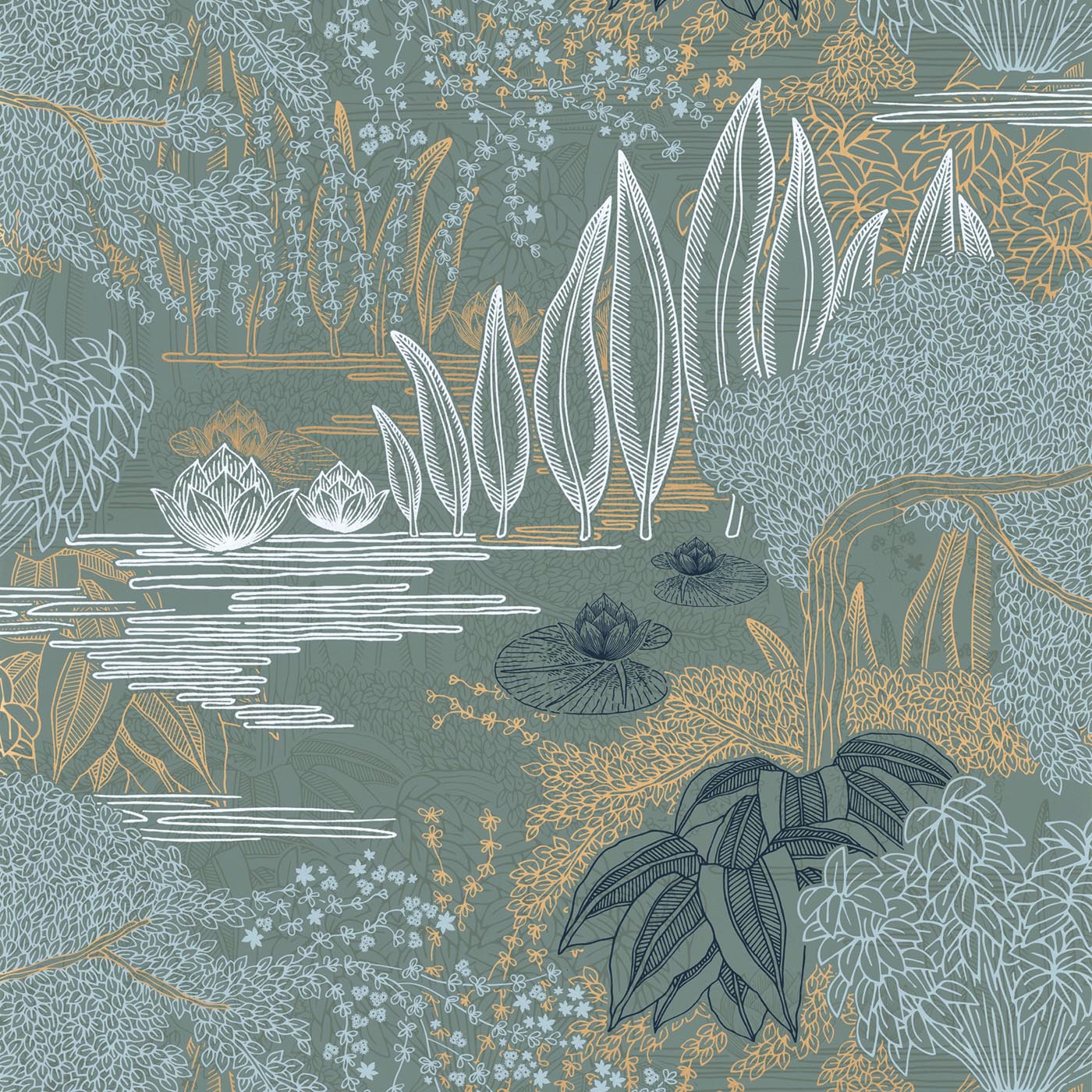 Casamance Square Jasmin Jasmin - 75680202 Behang