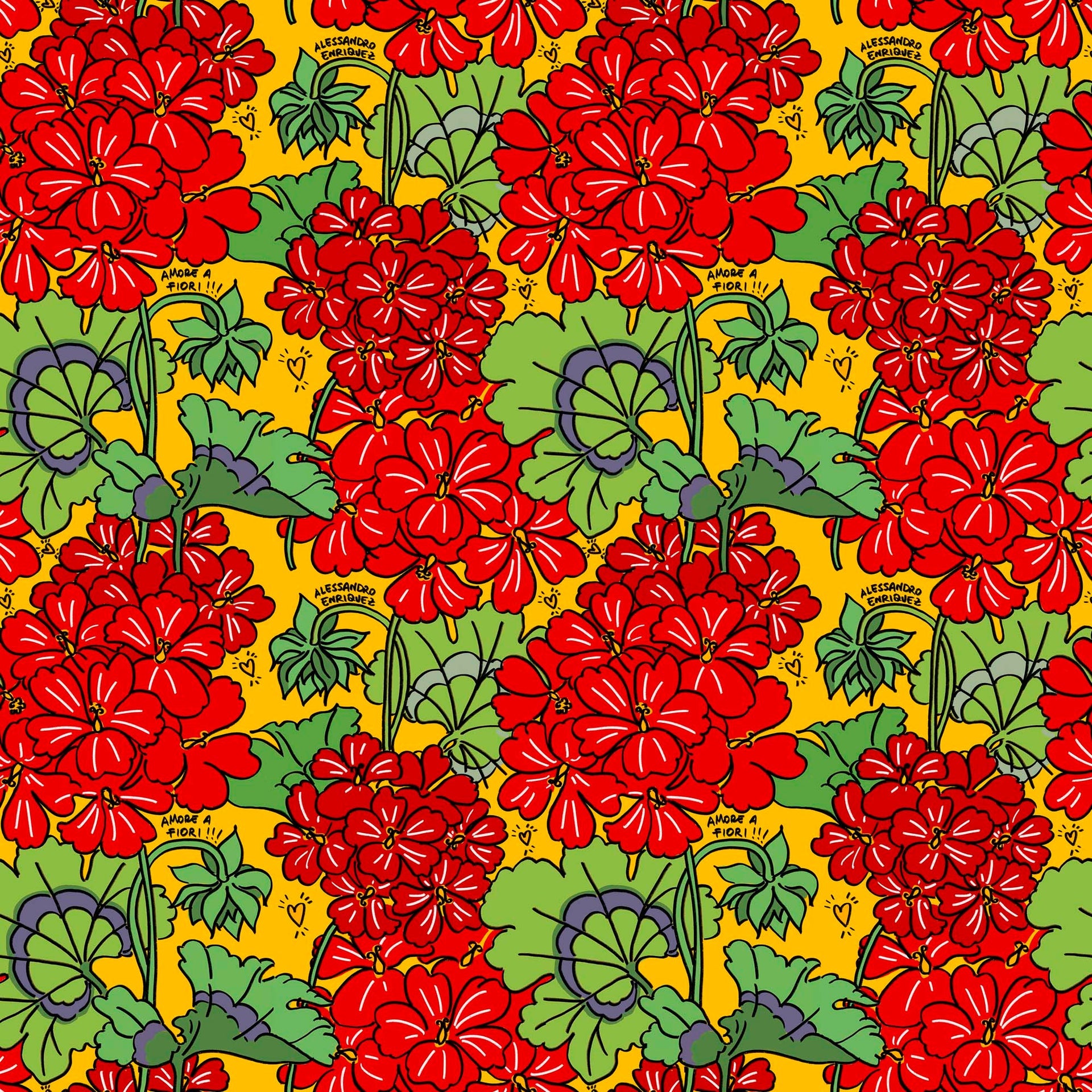 Hooked on Walls Enriquezland Love Geranei 25505 Behang