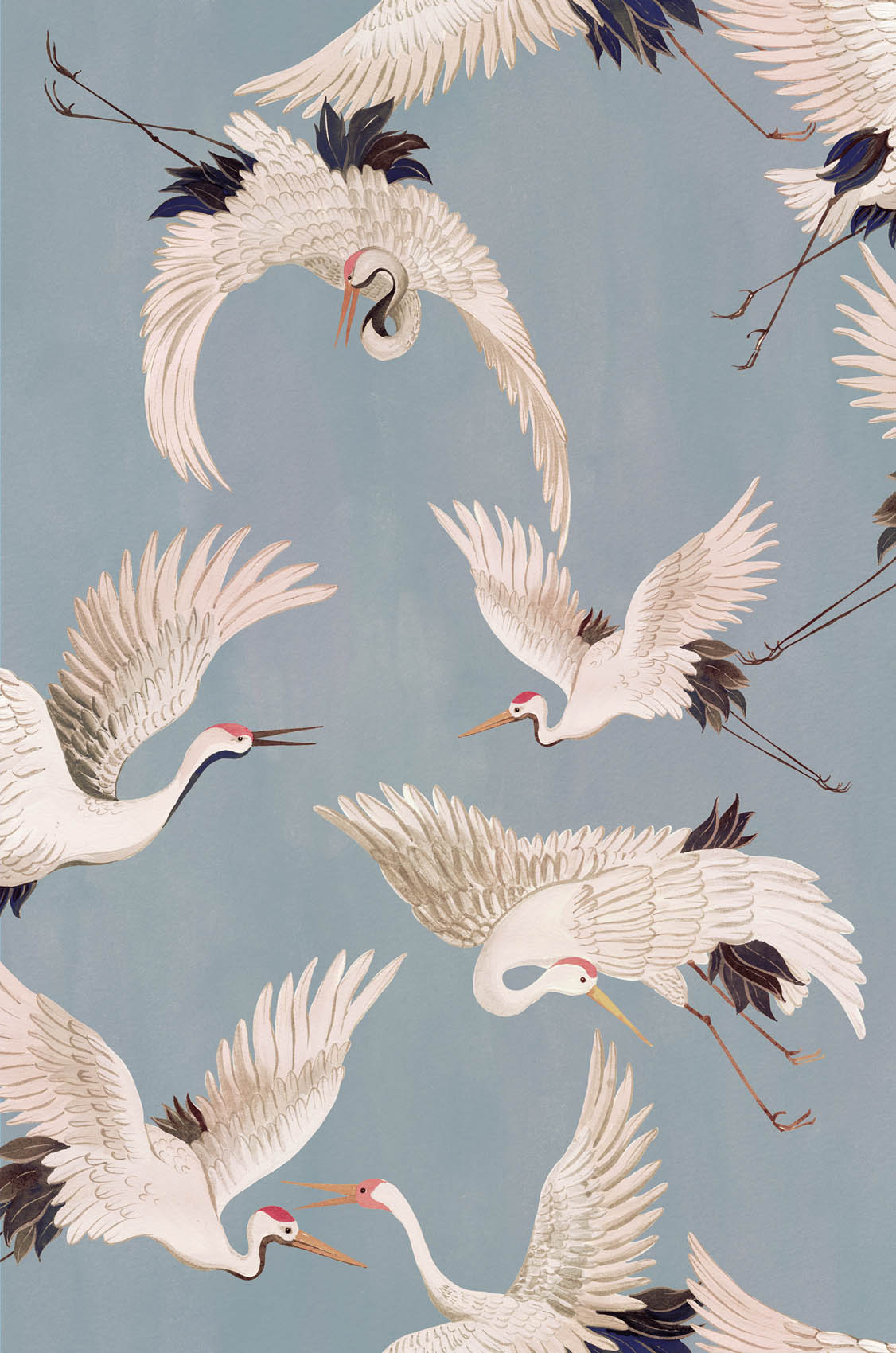 Hooked on Walls Marta Cortese Cranes 37821 Behang