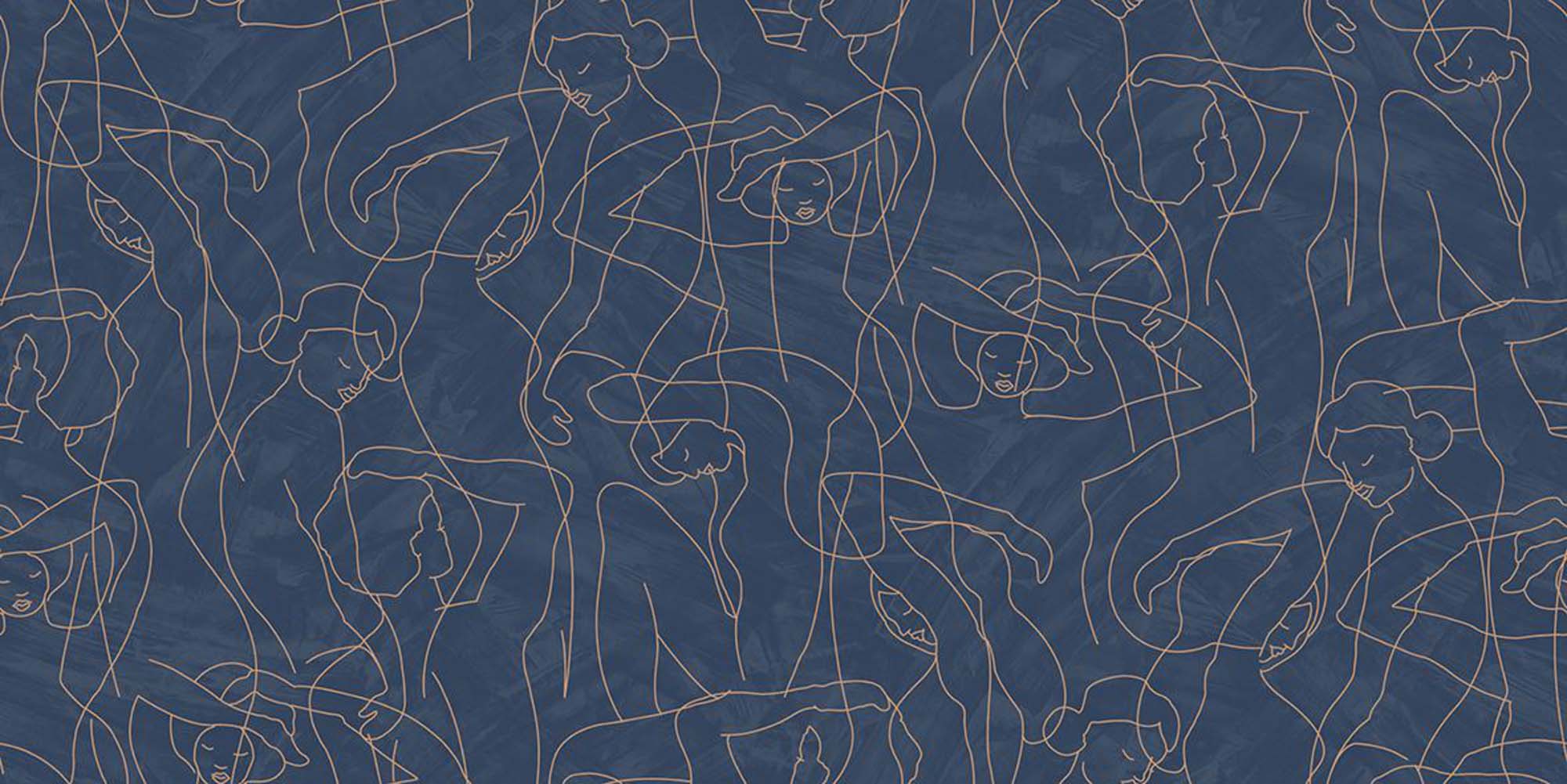 Hooked on Walls Silhouette Model Lines 34840 Behang