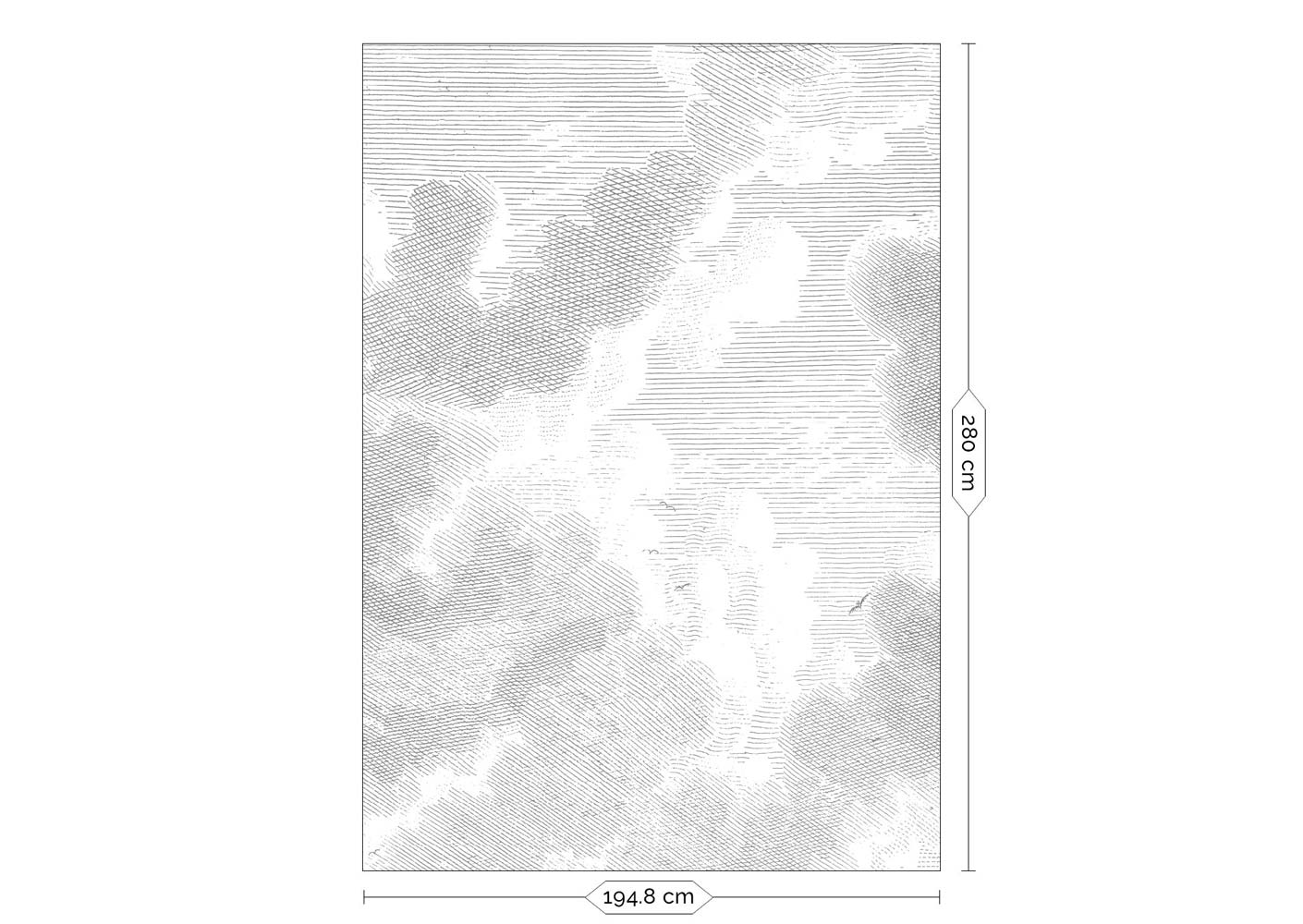 KEK Amsterdam Engraved Clouds WP-621 - 4 Sheets Behang