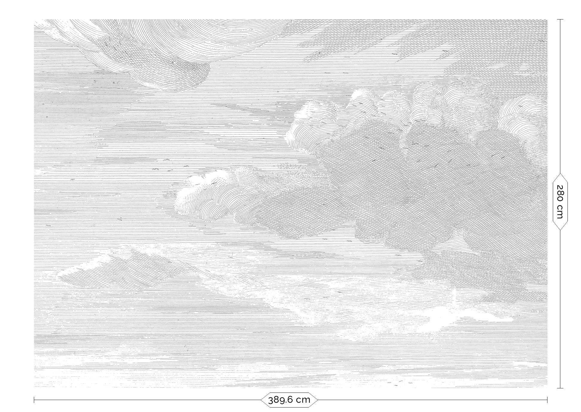 KEK Amsterdam Engraved Clouds WP-650 - 8 Sheets Behang