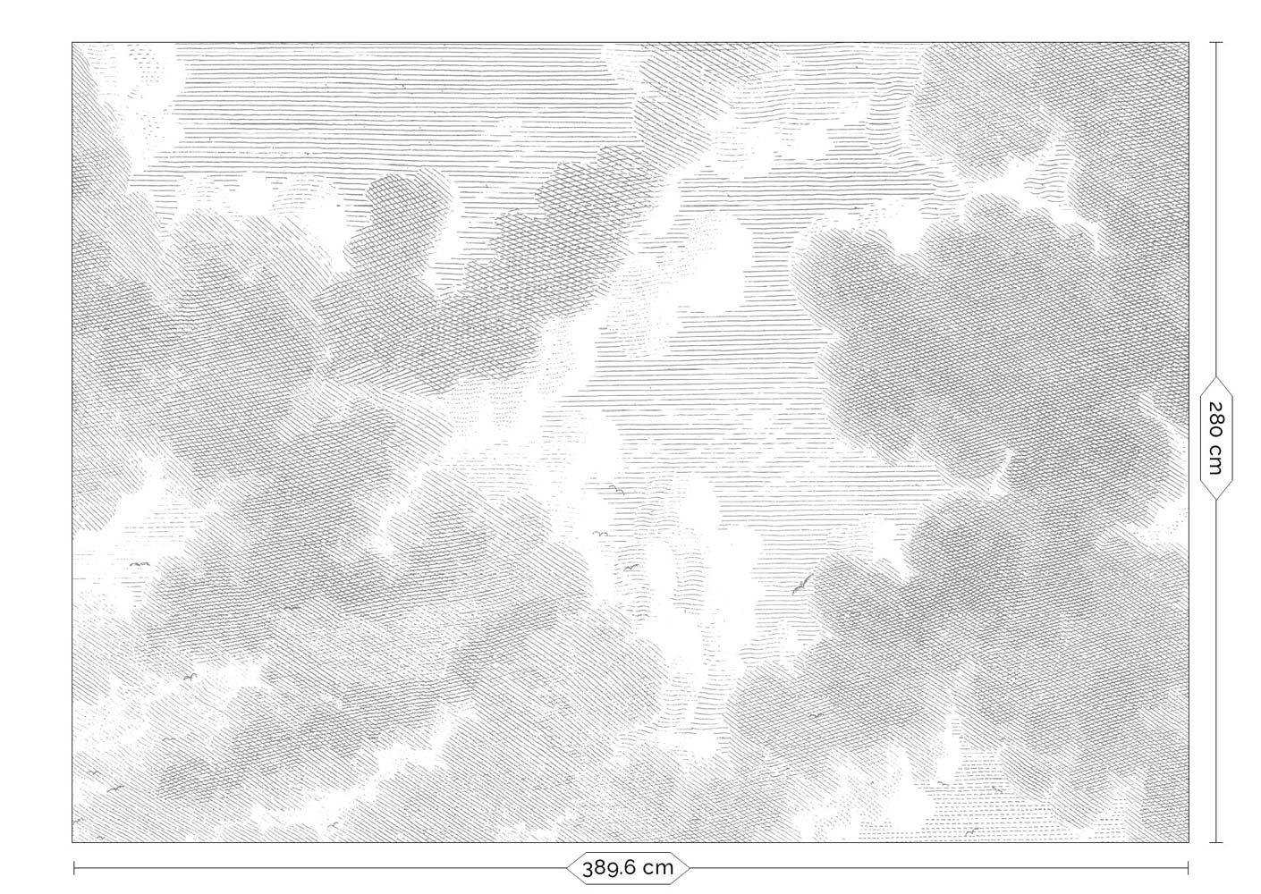 KEK Amsterdam Engraved Clouds WP-651 - 8 Sheets Behang