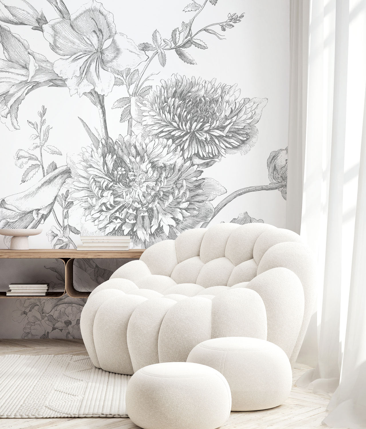 KEK Amsterdam Engraved Flowers WP-672 - 6 Sheets