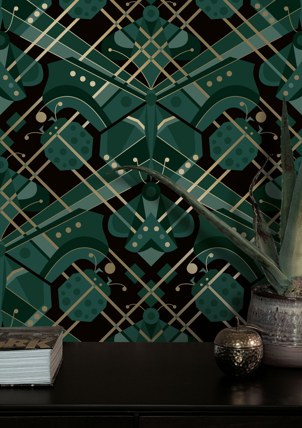 KEK Amsterdam Gold Metallic Butterfly Groen MW-008