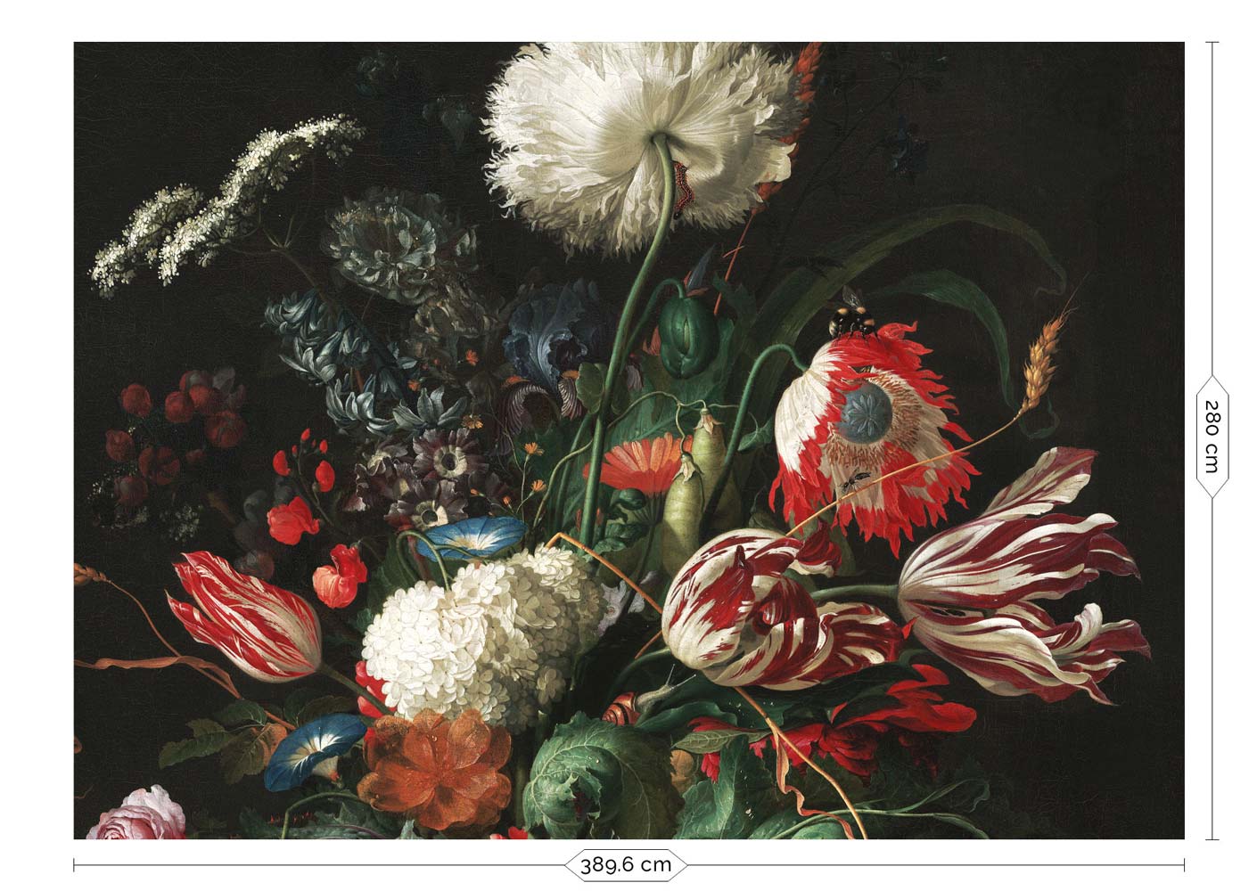 KEK Amsterdam Golden Age Flowers WP-220 - 8 Sheets Behang