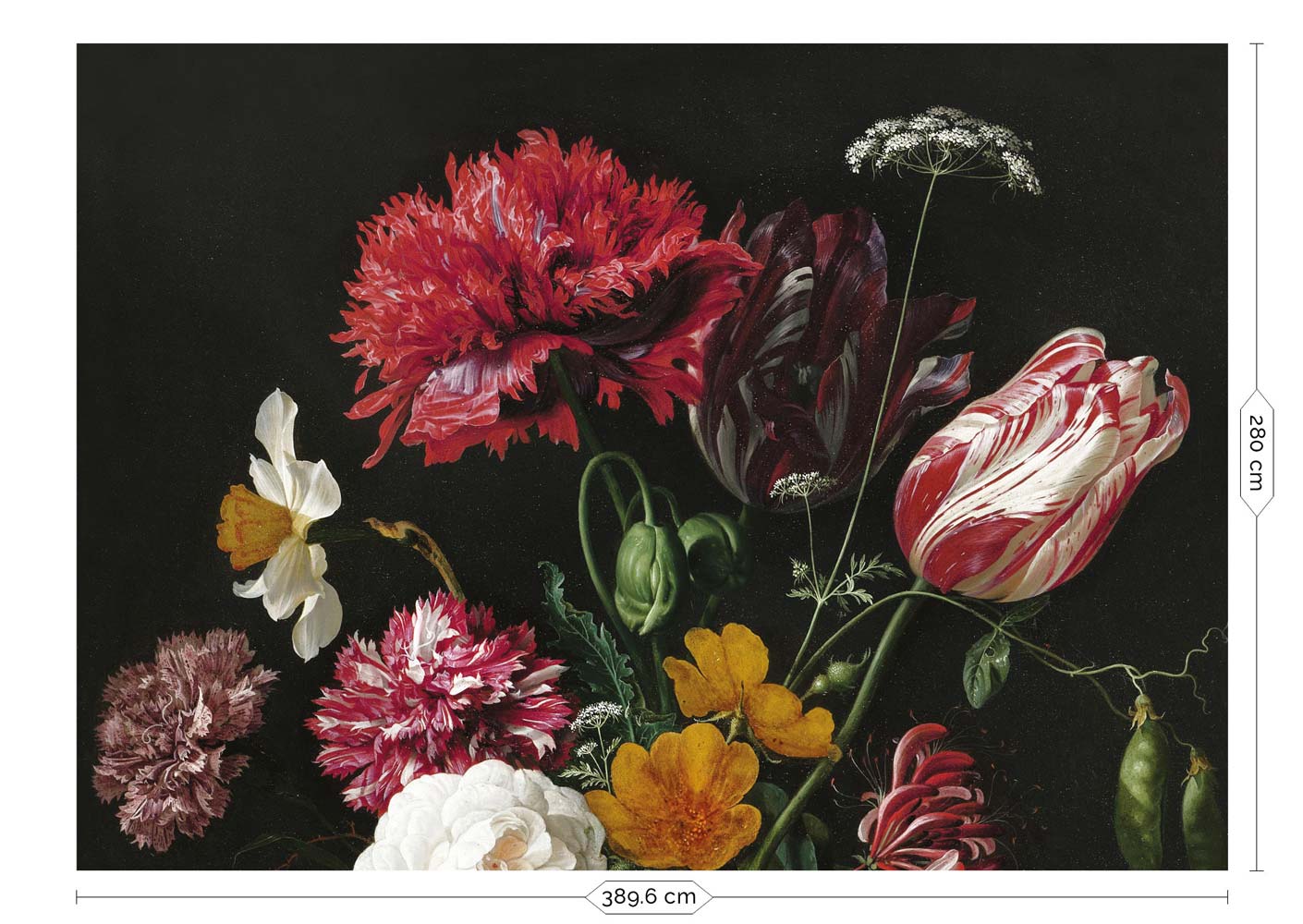 KEK Amsterdam Golden Age Flowers WP-221 - 8 Sheets Behang