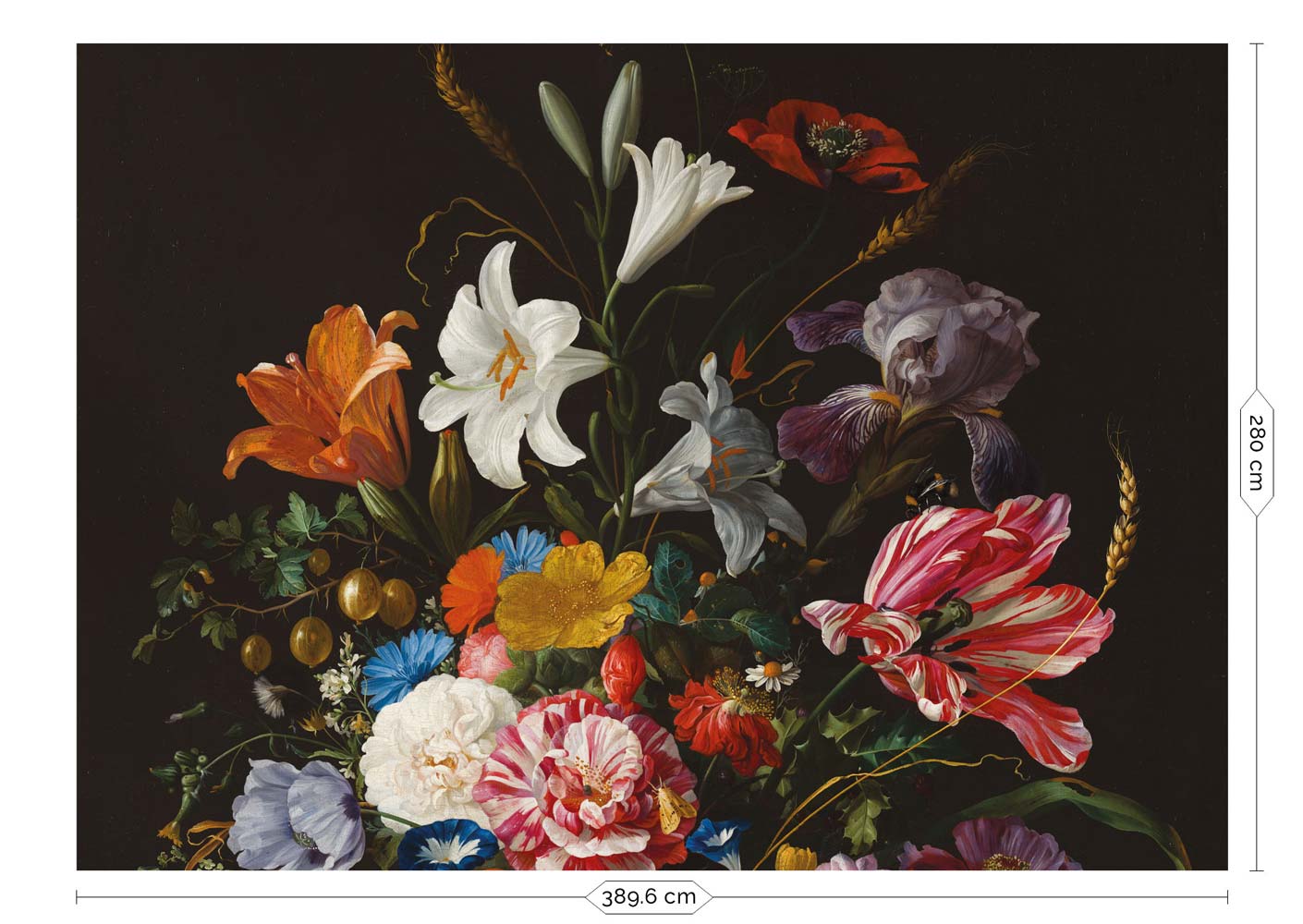 KEK Amsterdam Golden Age Flowers WP-233 - 8 Sheets Behang