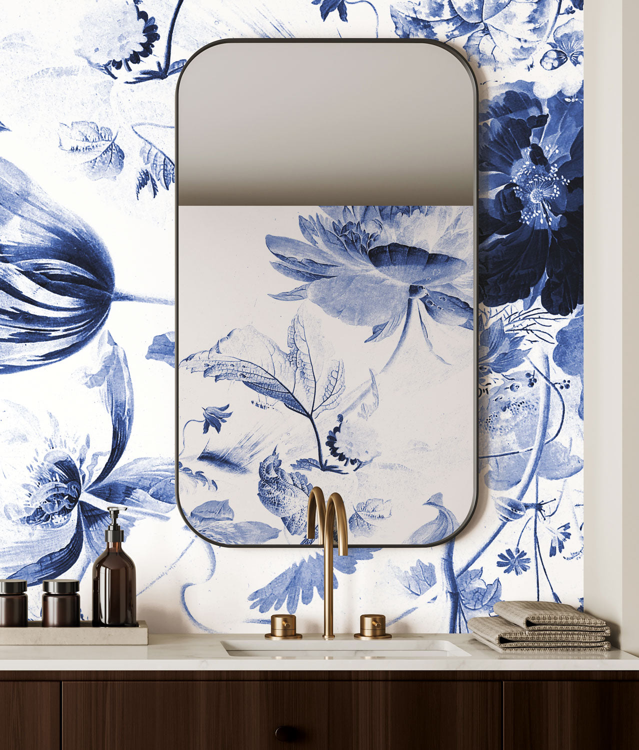 KEK Amsterdam Royal Blue Flowers WP-225 - 8 Sheets
