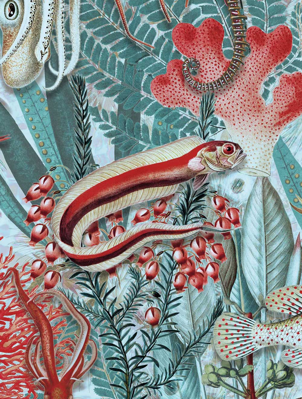 KEK Amsterdam Underwater Jungle WP-687 - 4 Sheets Behang